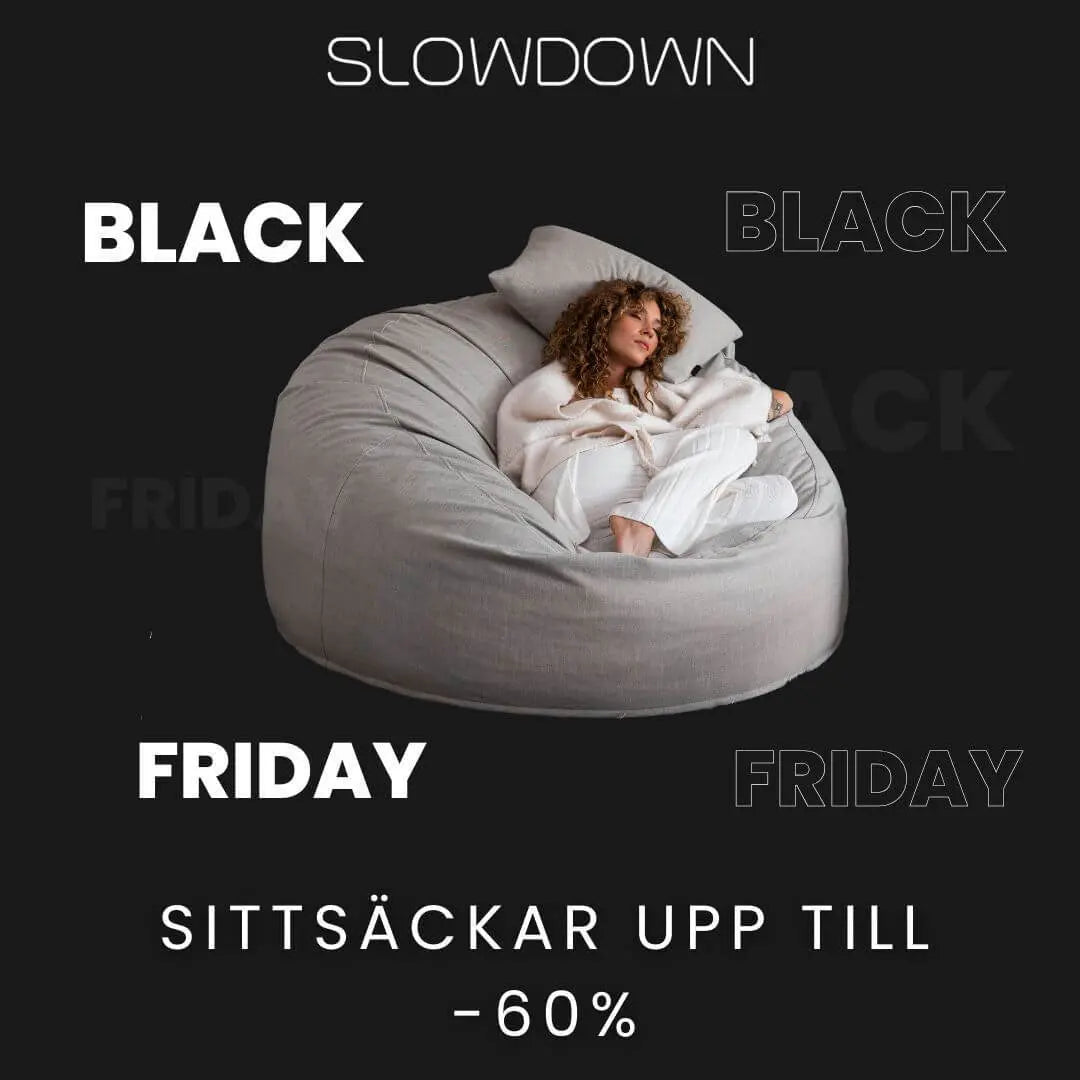 Black Friday rabatter på sittsäckar med upp till -60% rabatt på sittsäcken.