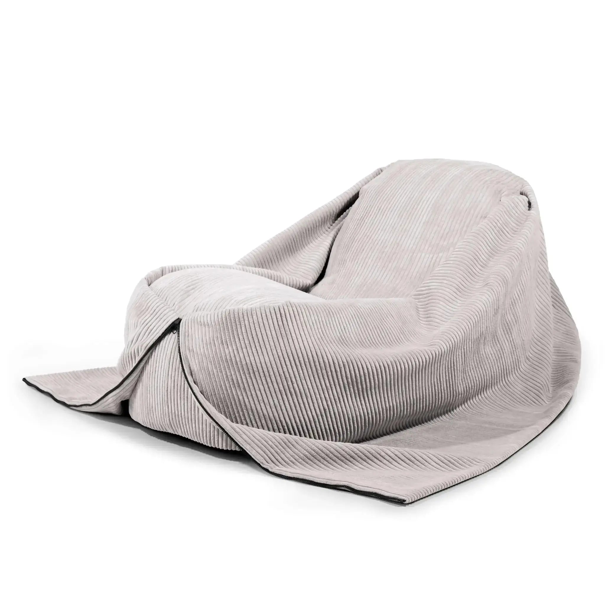 Cocoon barnfåtöljer i grått, mjuk och bekväm sittsäck designad för att anpassa sig till kroppen.