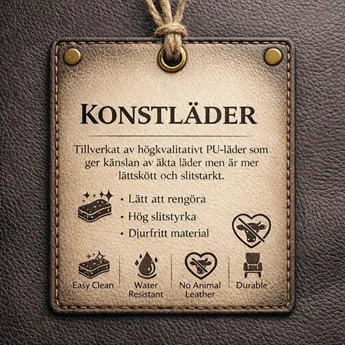 Outside – slitstarkt konstläder för ute och inne informationsskylt.