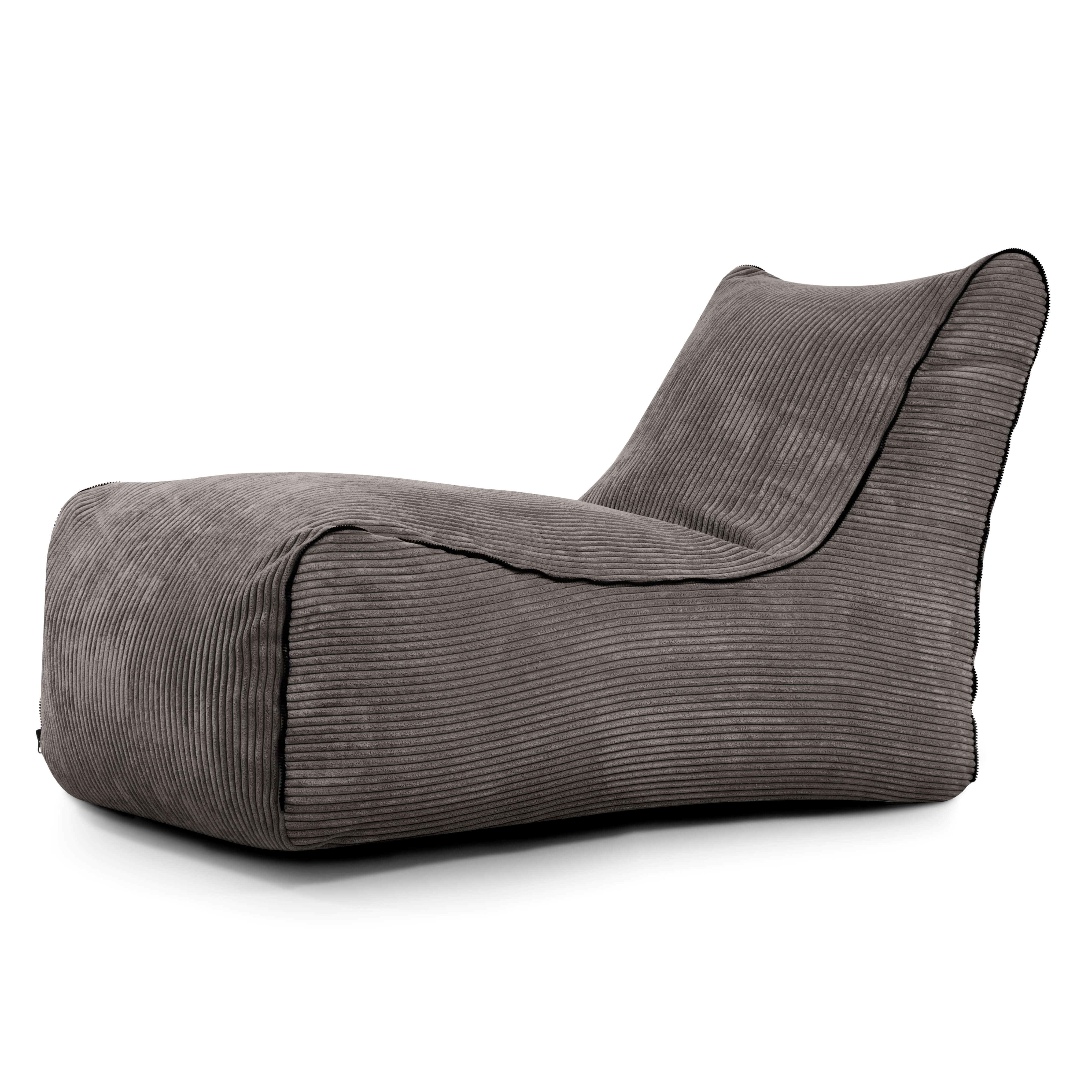 Bean bag Lounge Zip Waves Dark Grey