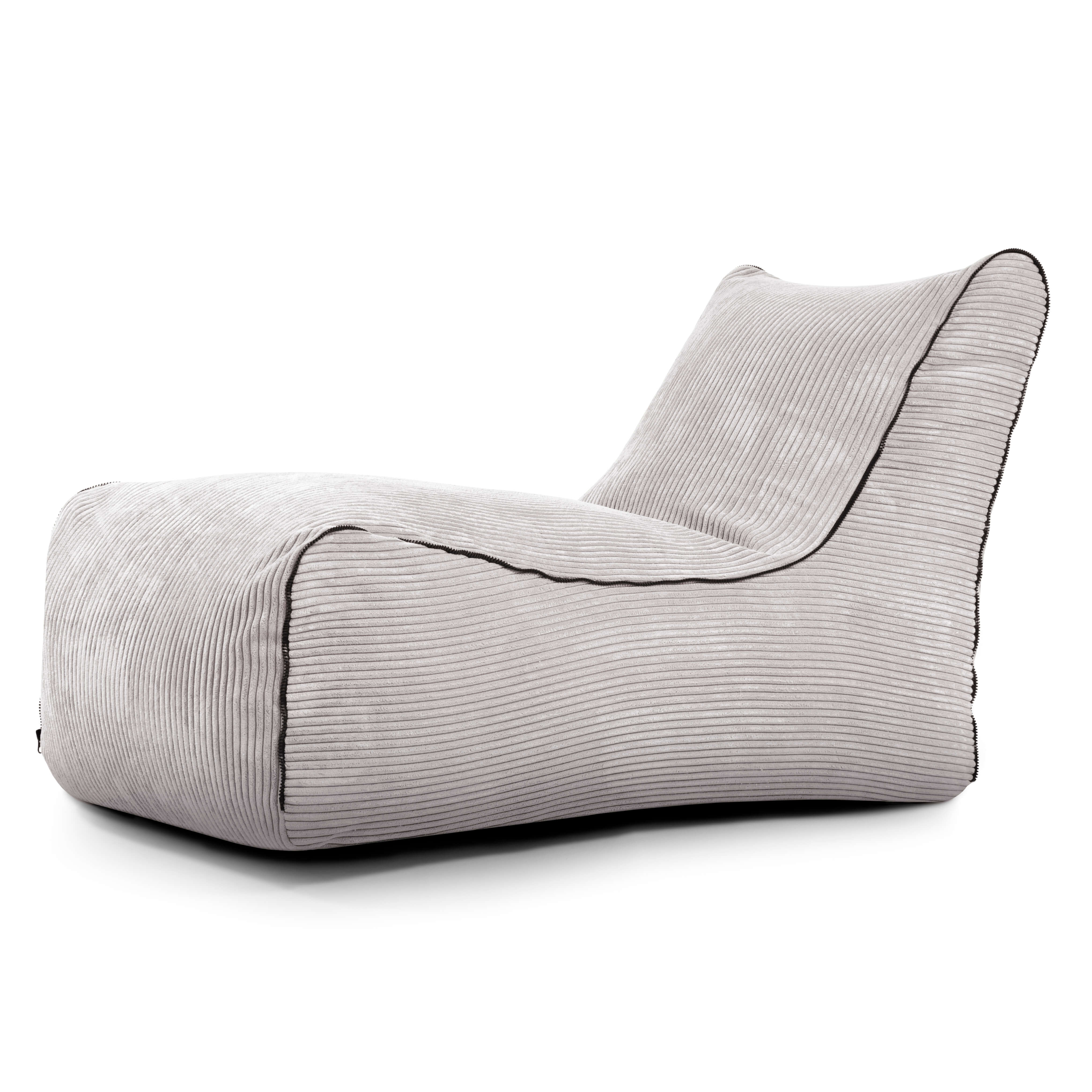Bean bag Lounge Zip Waves White Grey