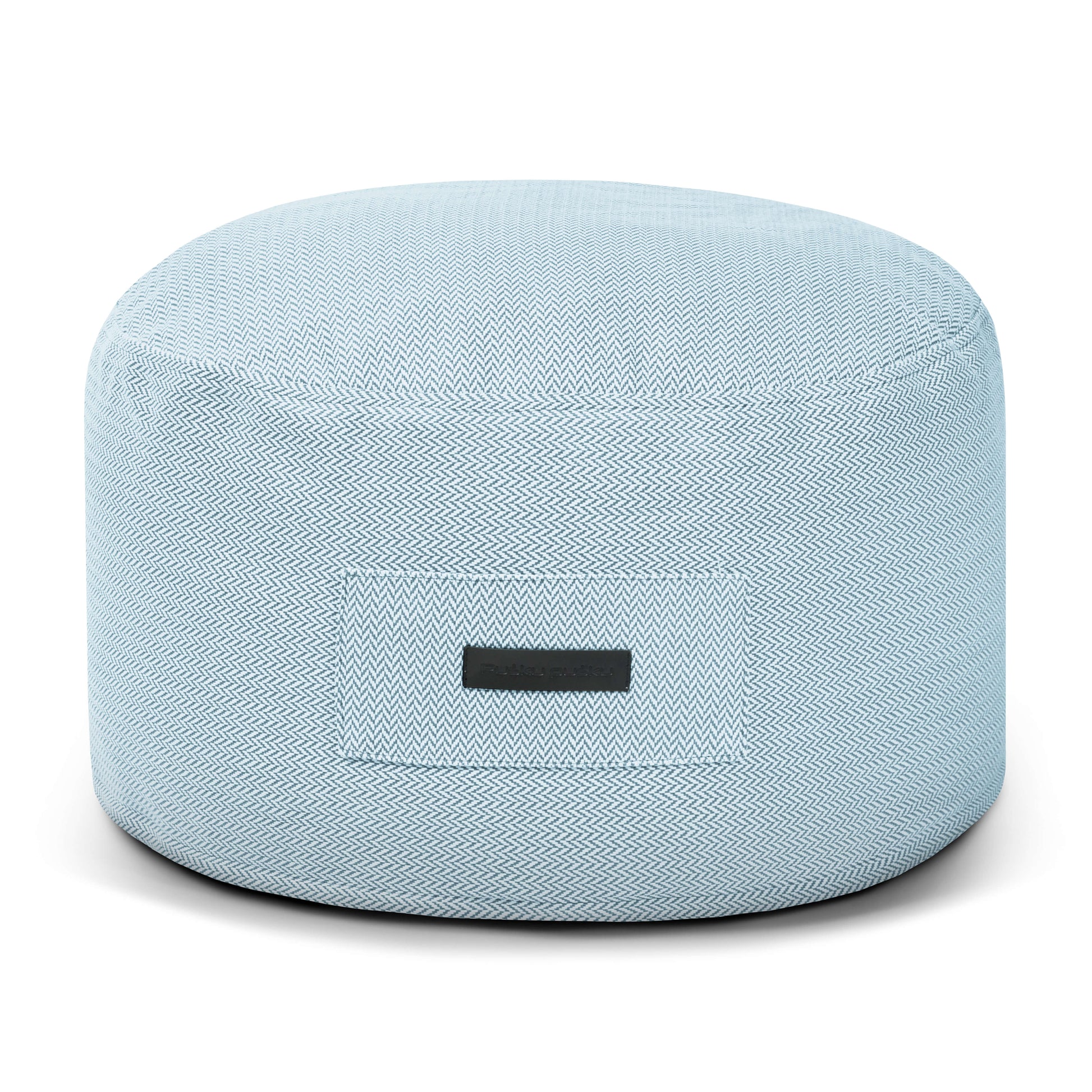 Foam Footstool On 60 Canaria Light Blue