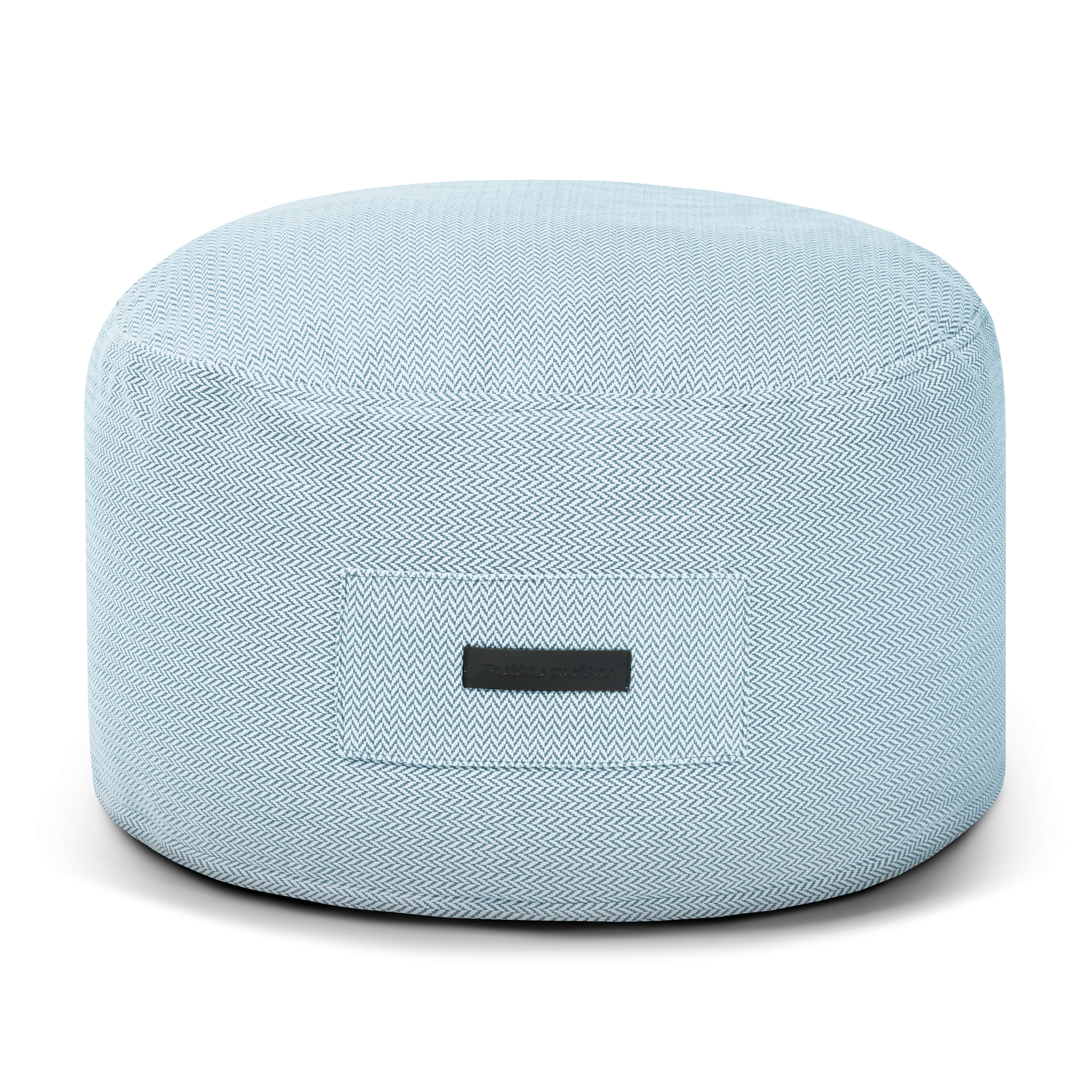 Foam Footstool On 60 Canaria Light Blue