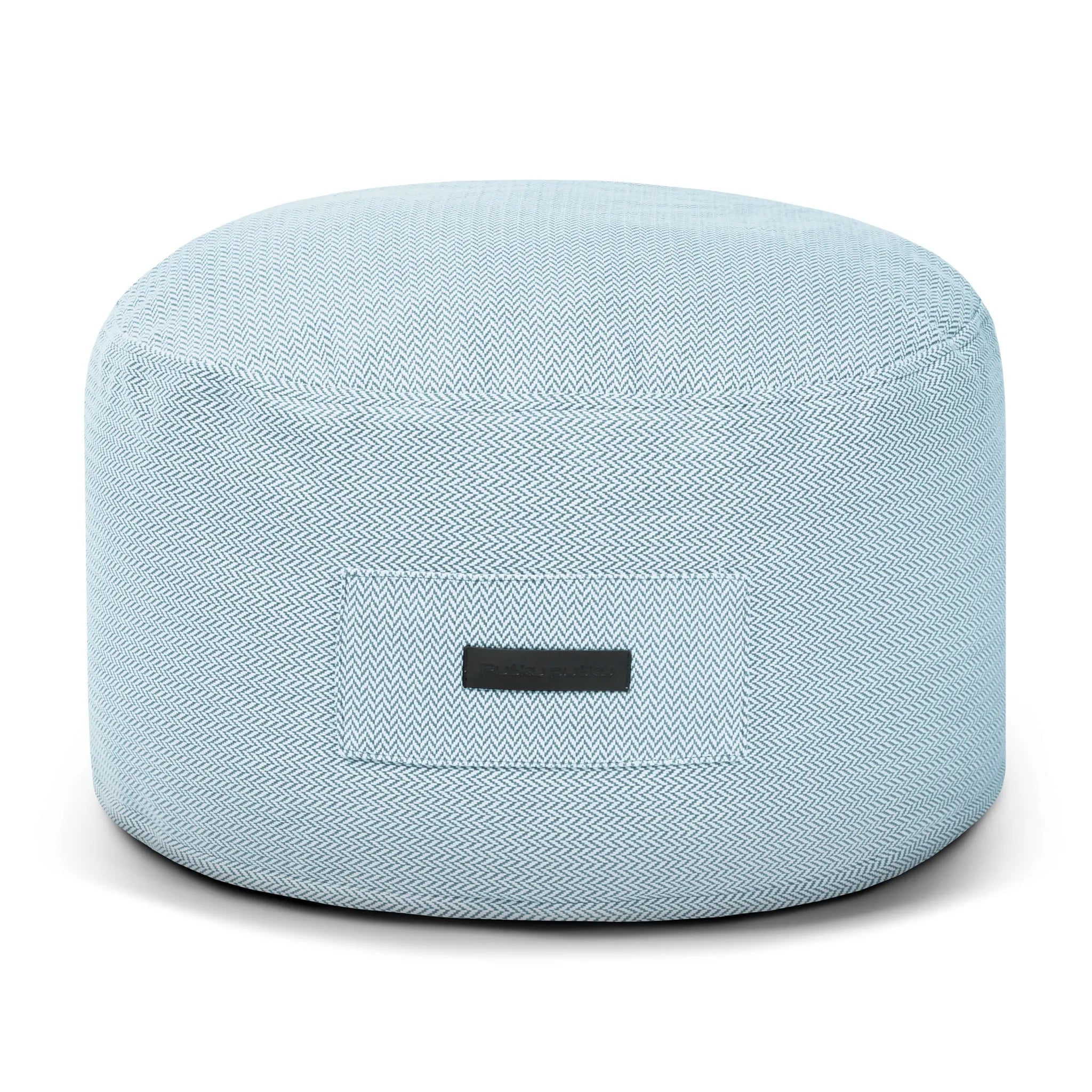Foam Footstool On 60 Canaria Light Blue