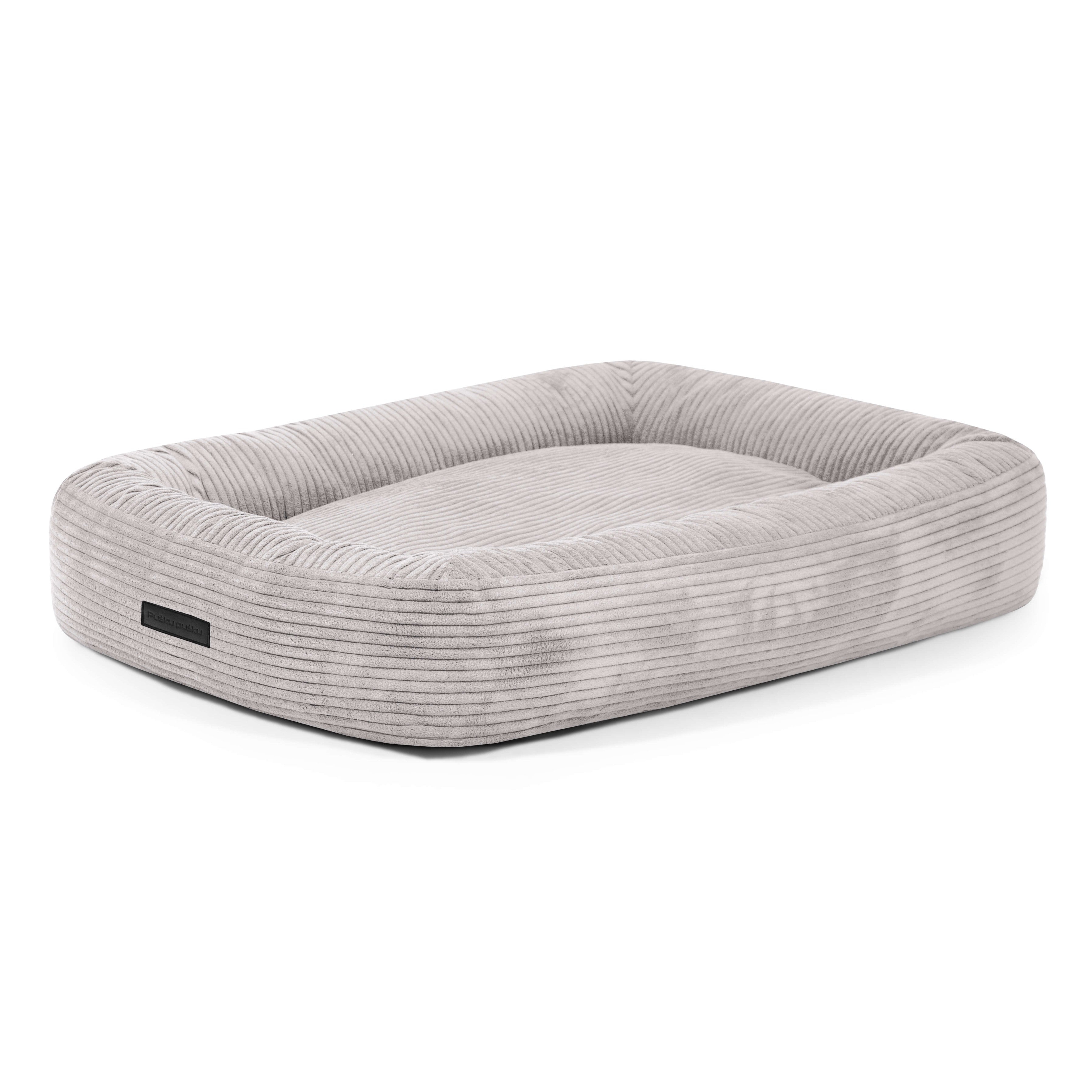 Hundbädd 100 Waves White Grey