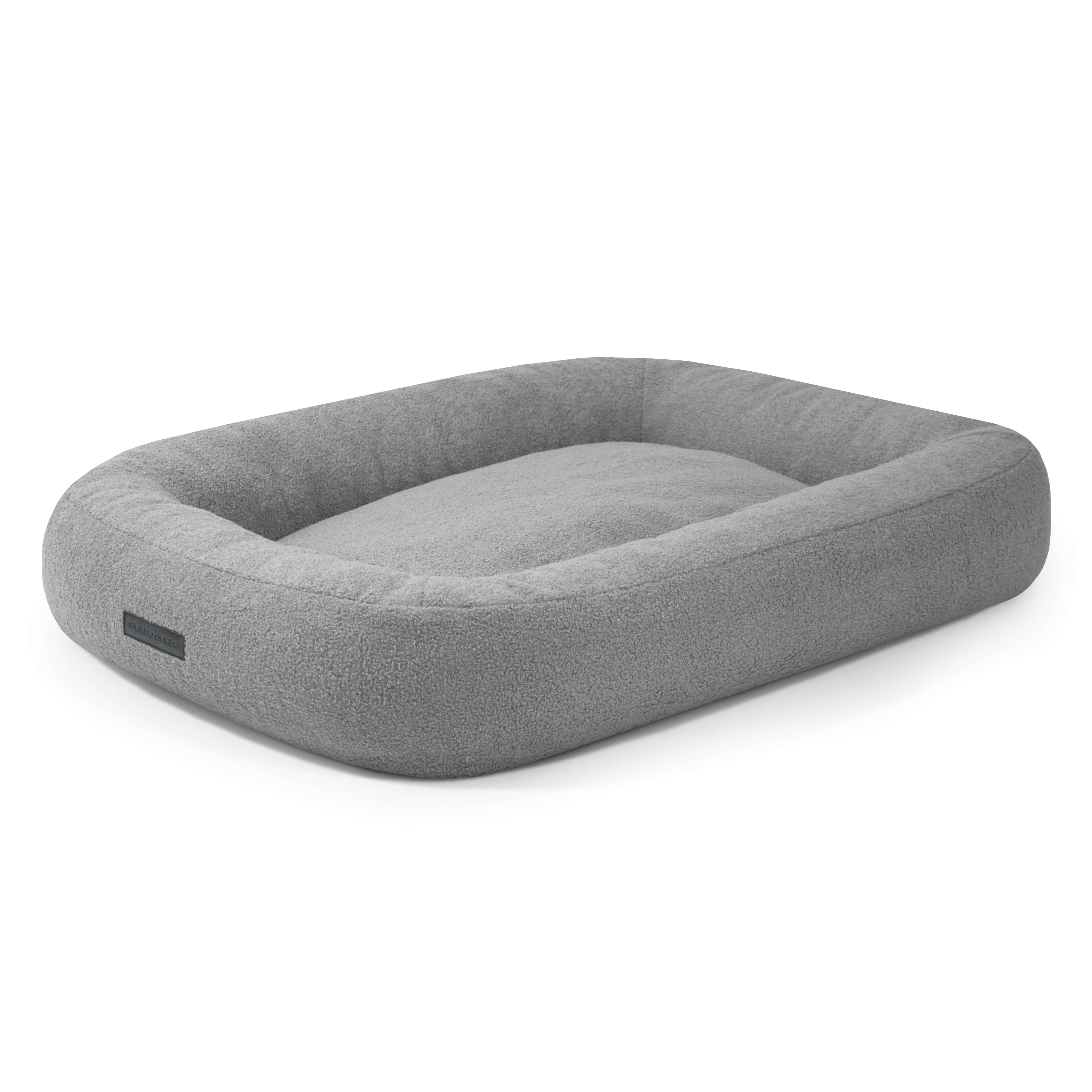 Dog Bed 100 Teddy White Grey