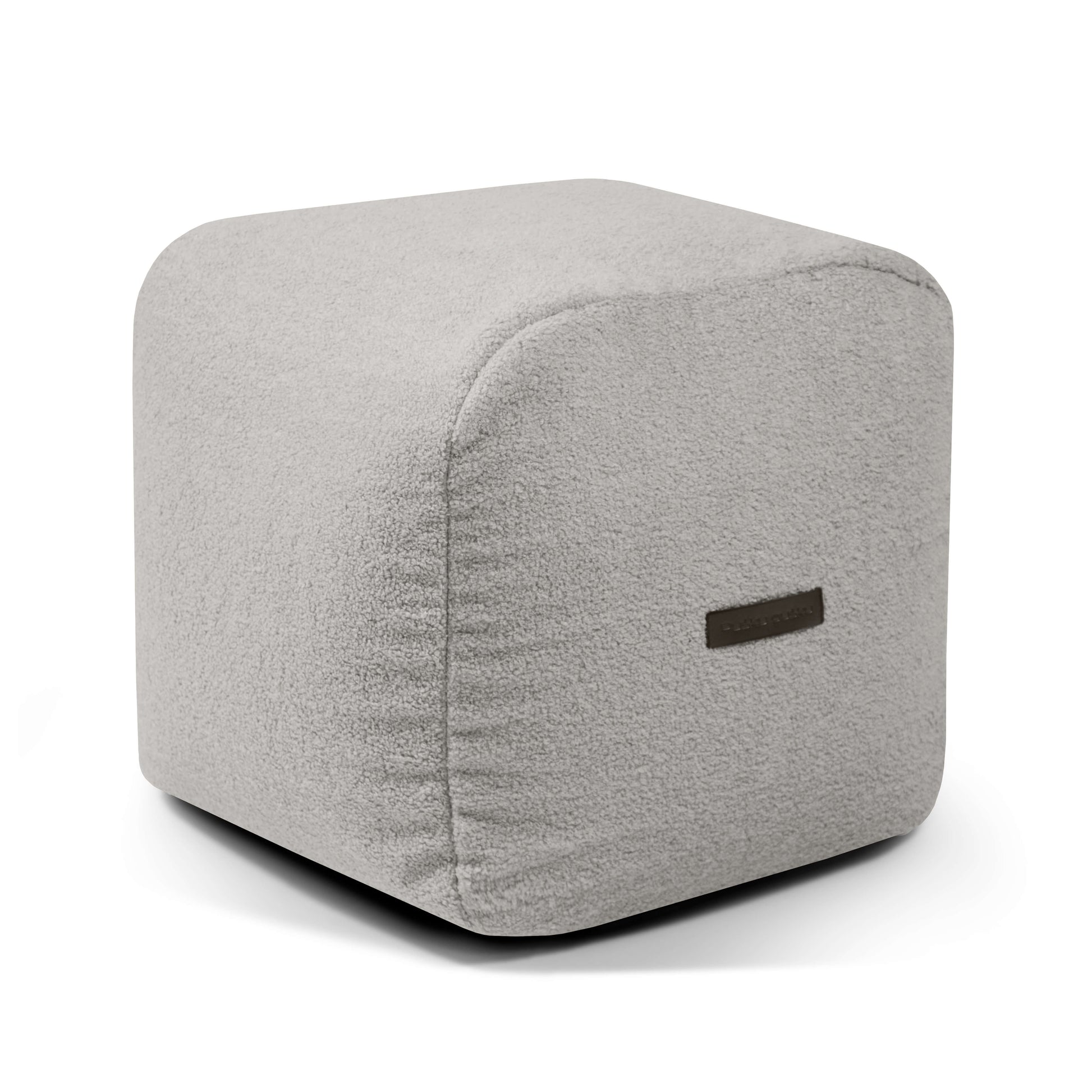 Pouf Plus 50 Teddy White Grey