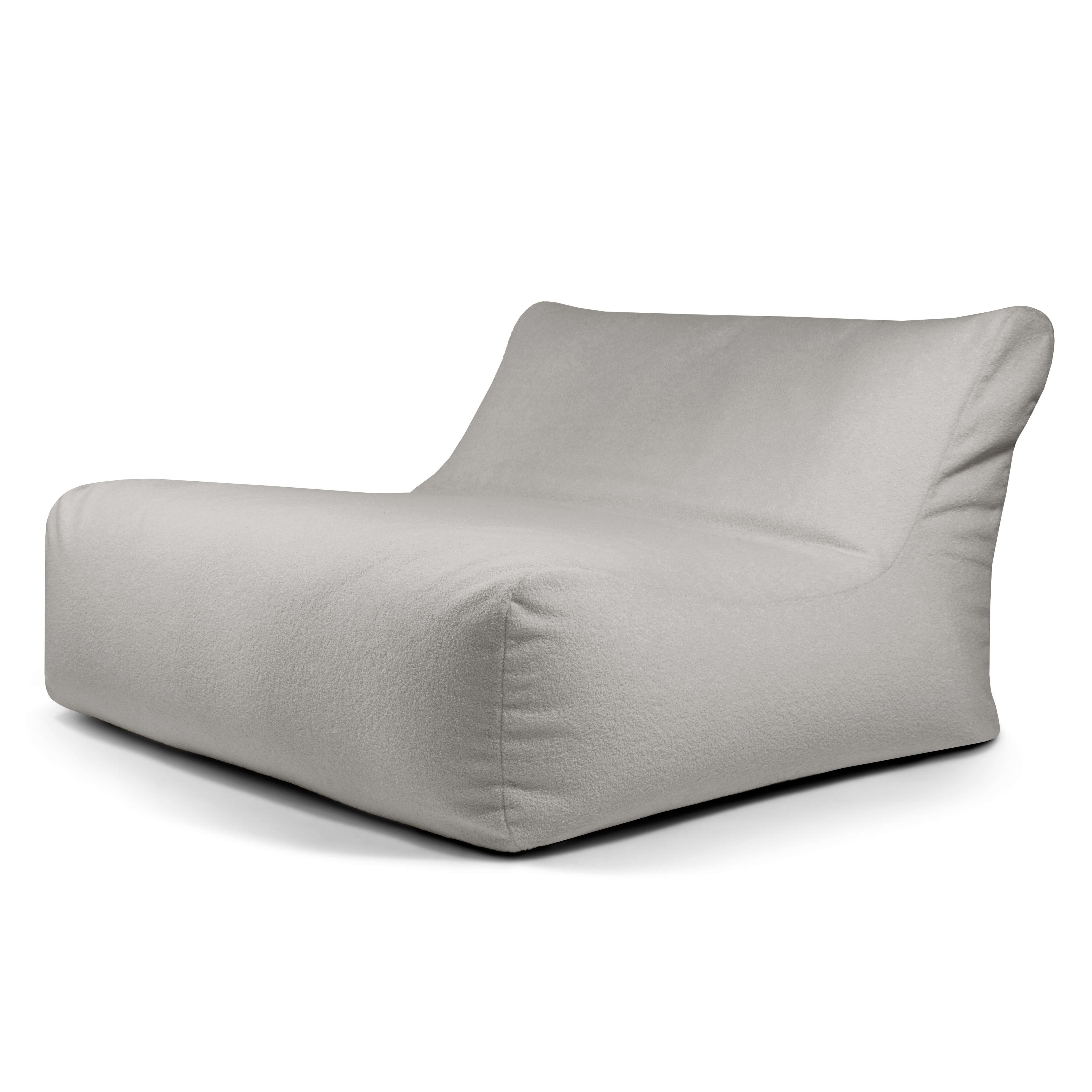 Sittsäck Soffa Lounge Teddy White Grey