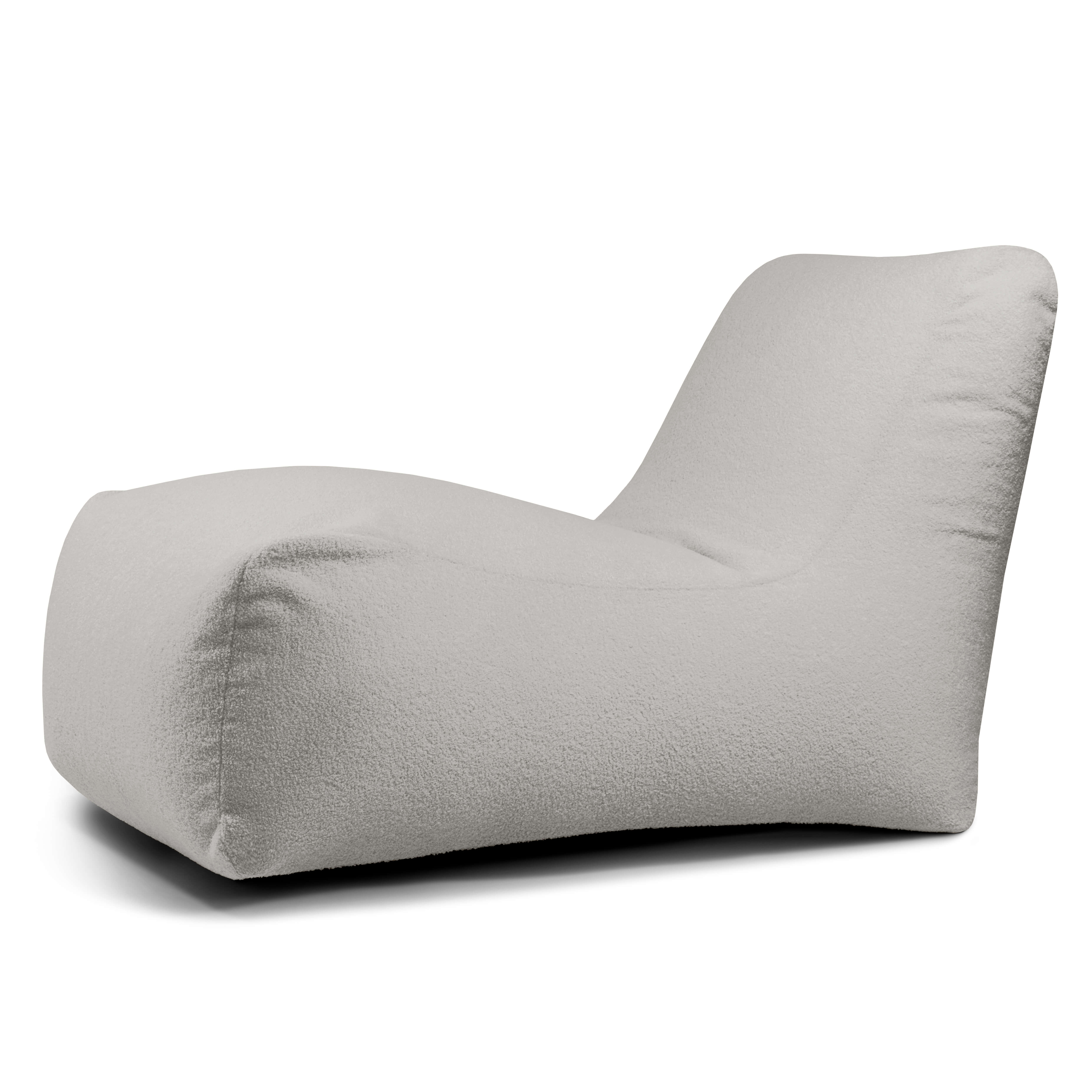 Bean bag Lounge Teddy White Grey