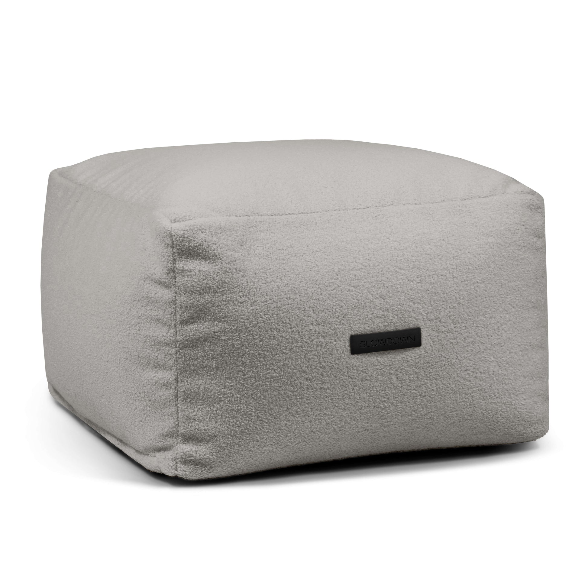Pouf Softbox Teddy White Grey