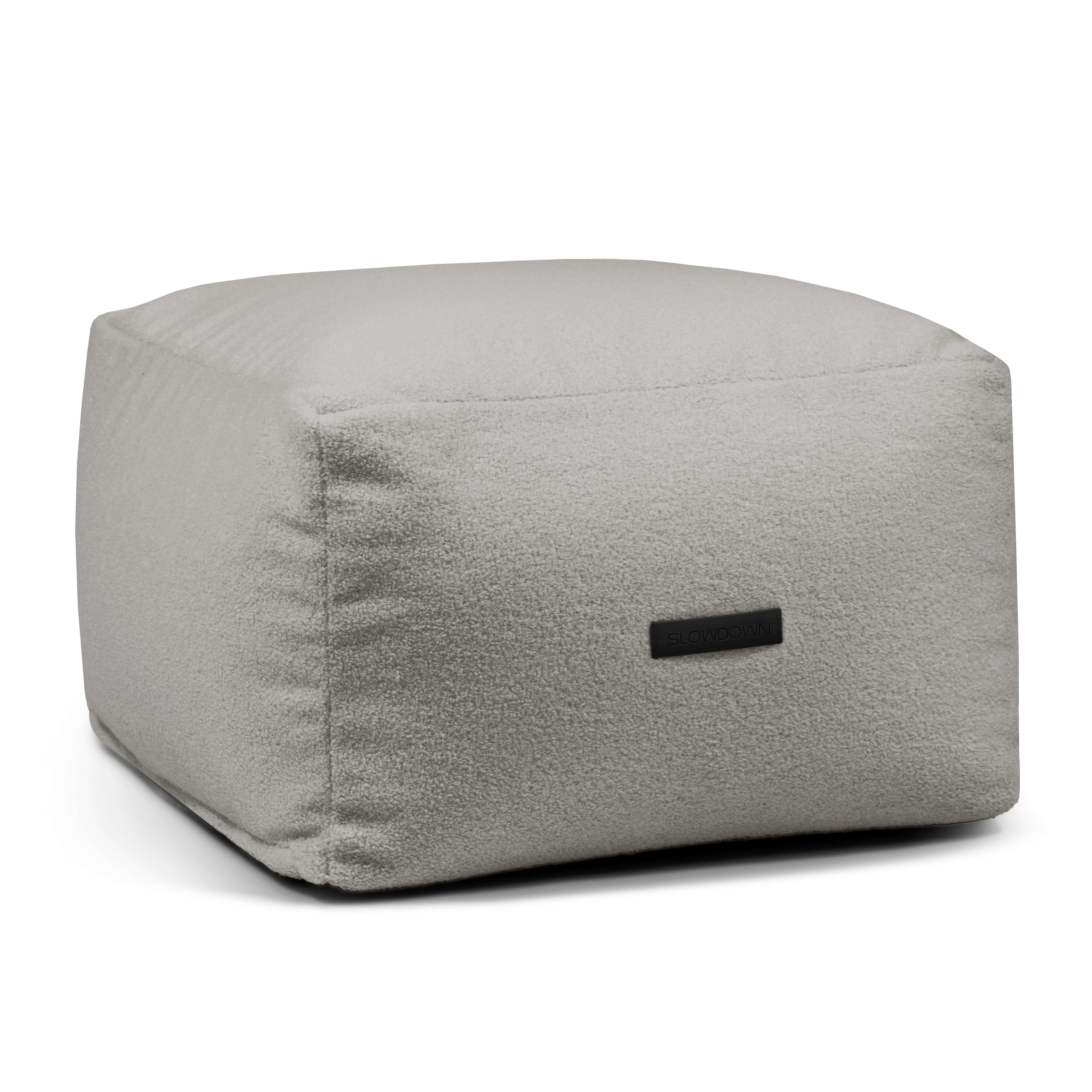 Pouf Softbox Teddy White Grey