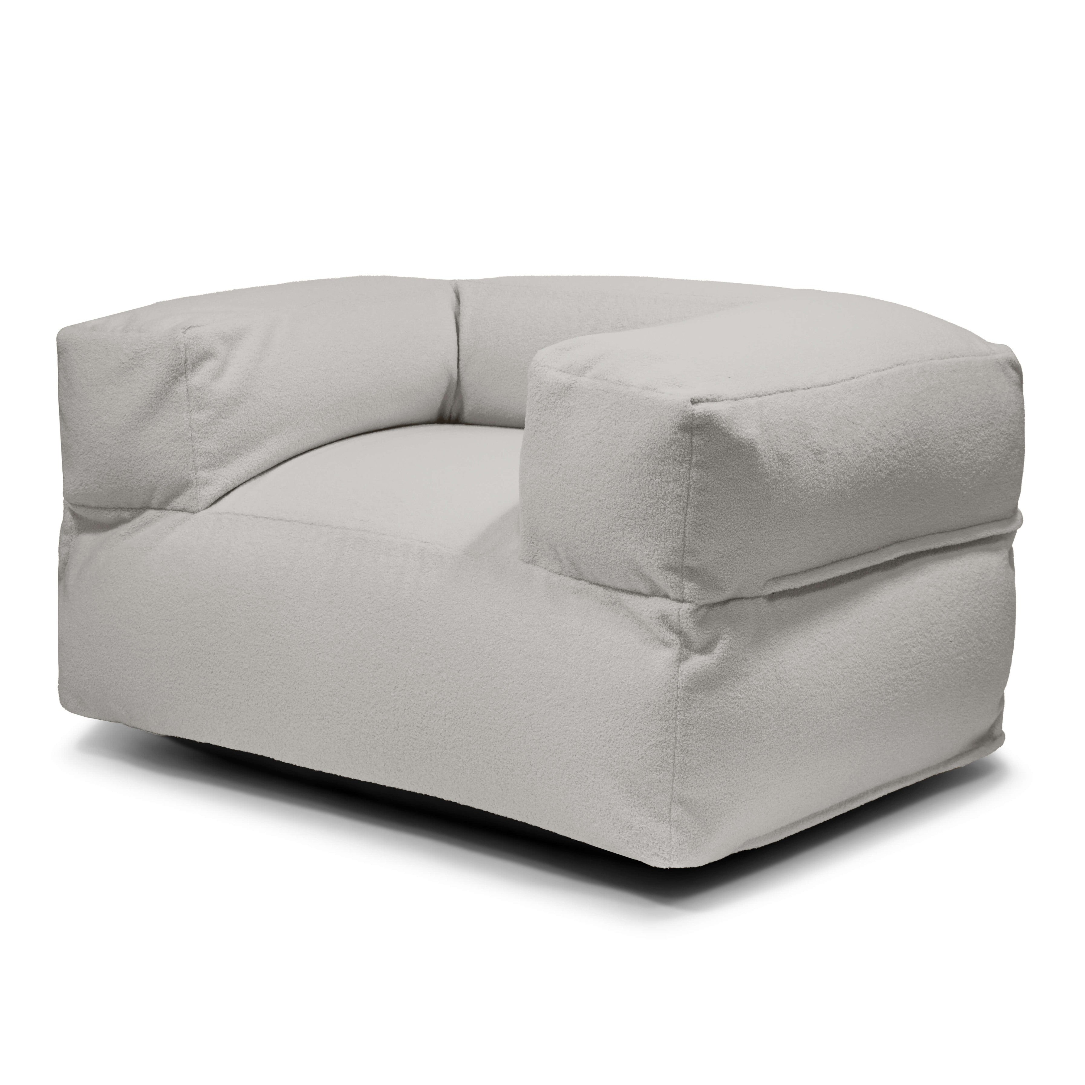 Sittsäck MooG Teddy White Grey