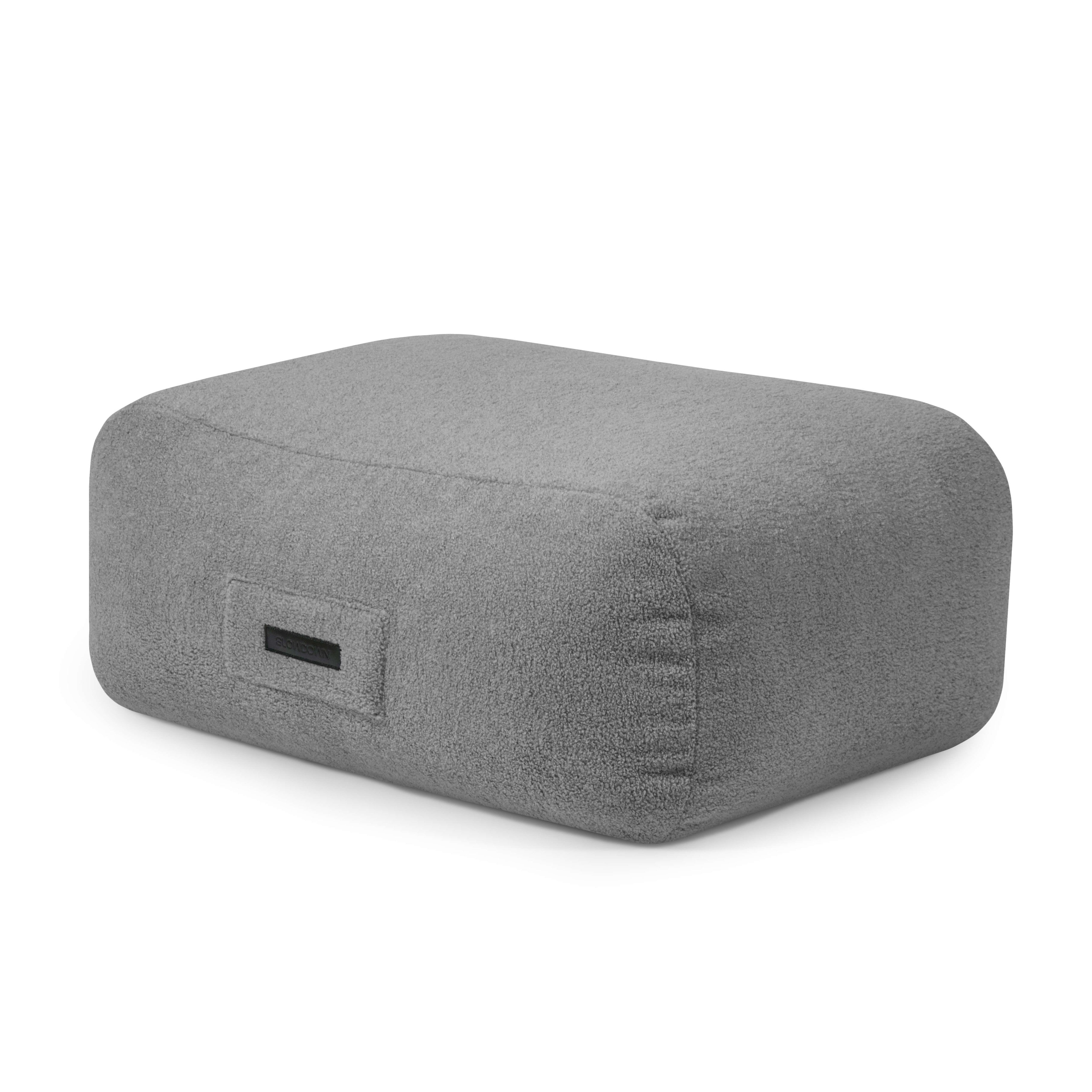 Skum Sittsäck Snug Sittpuff 83 Teddy White Grey