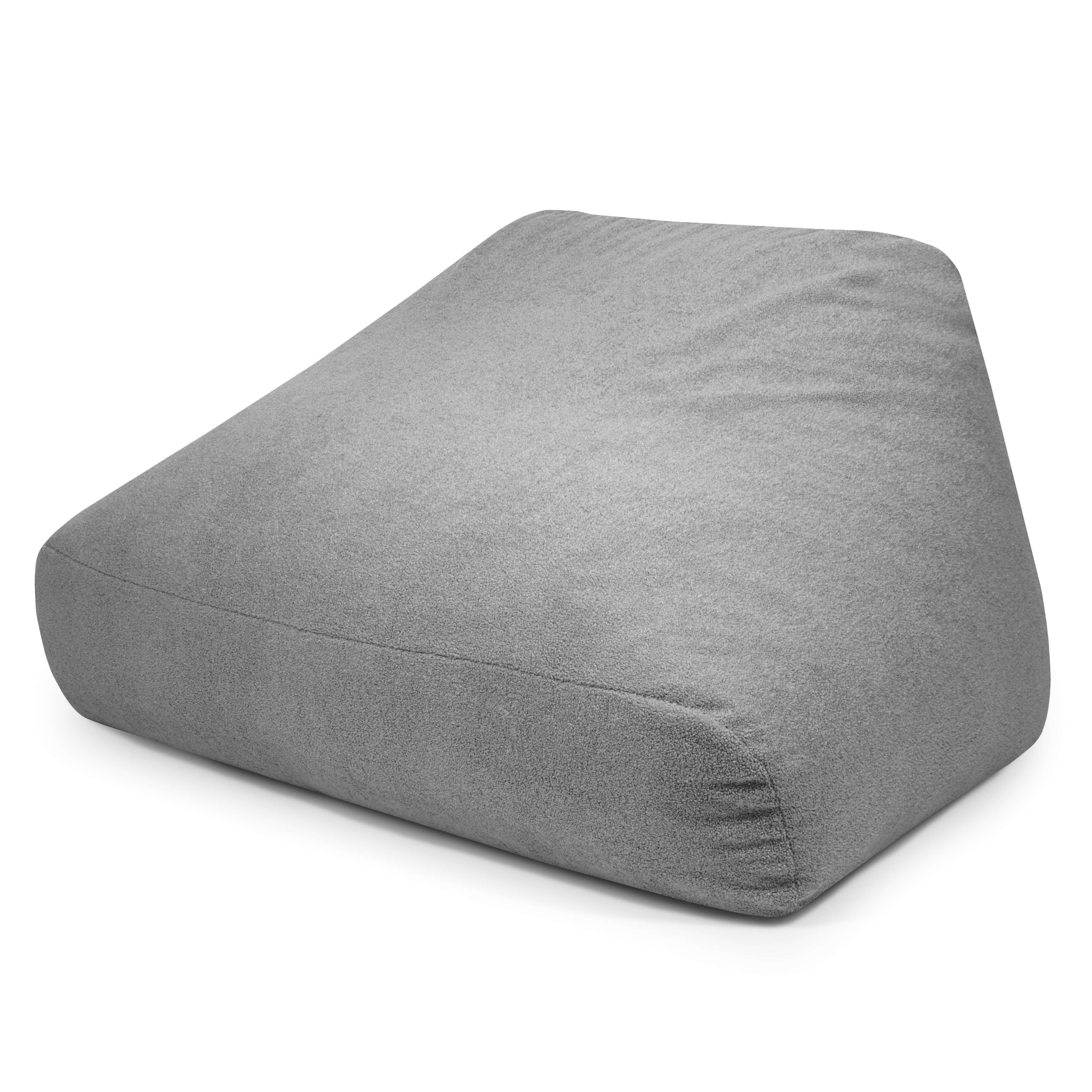Foam Bean Bag Sofa Snug Teddy White Grey