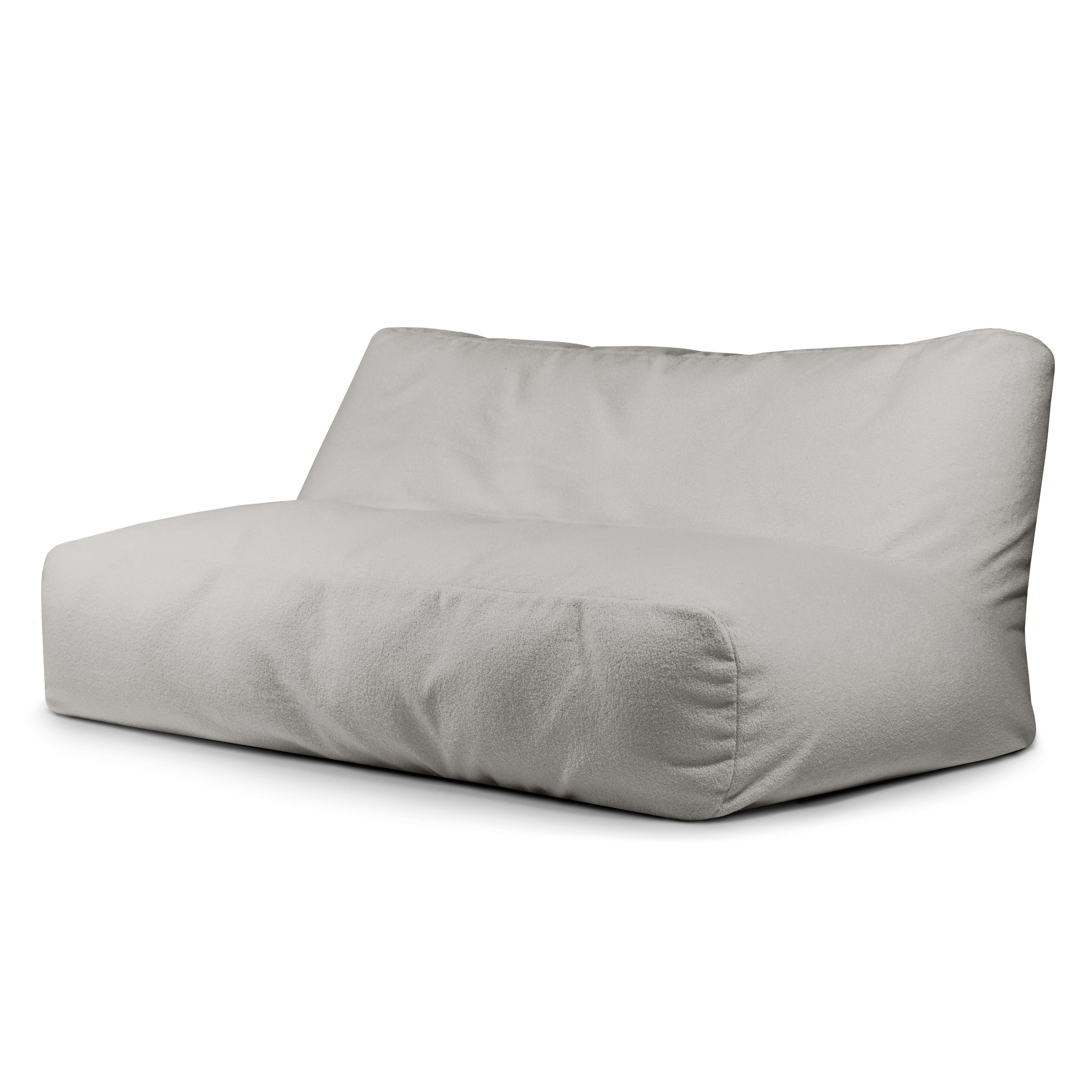 Sittsäck Soffa Tube 190 Teddy White Grey