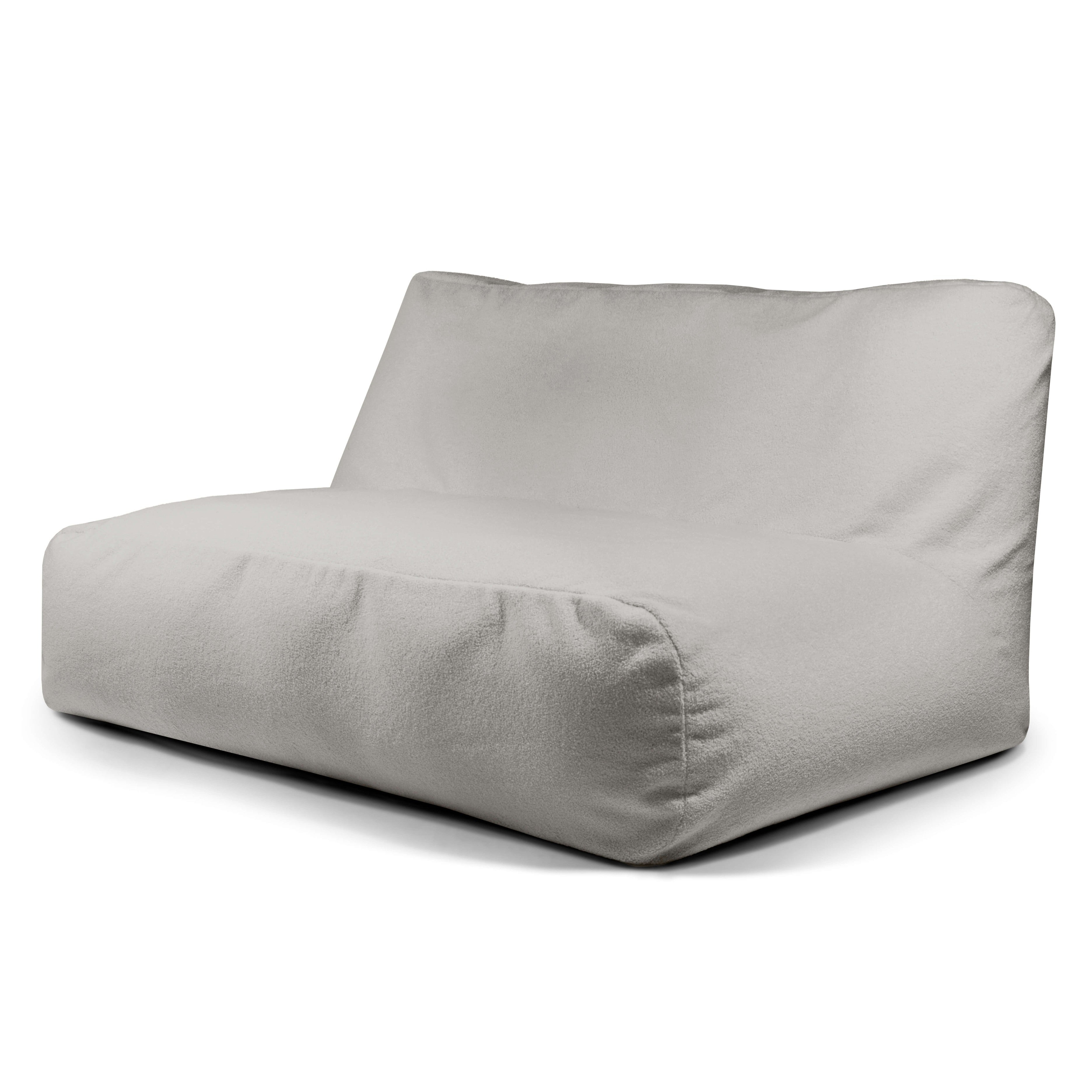 Sittsäck Soffa Tube 160 Teddy White Grey