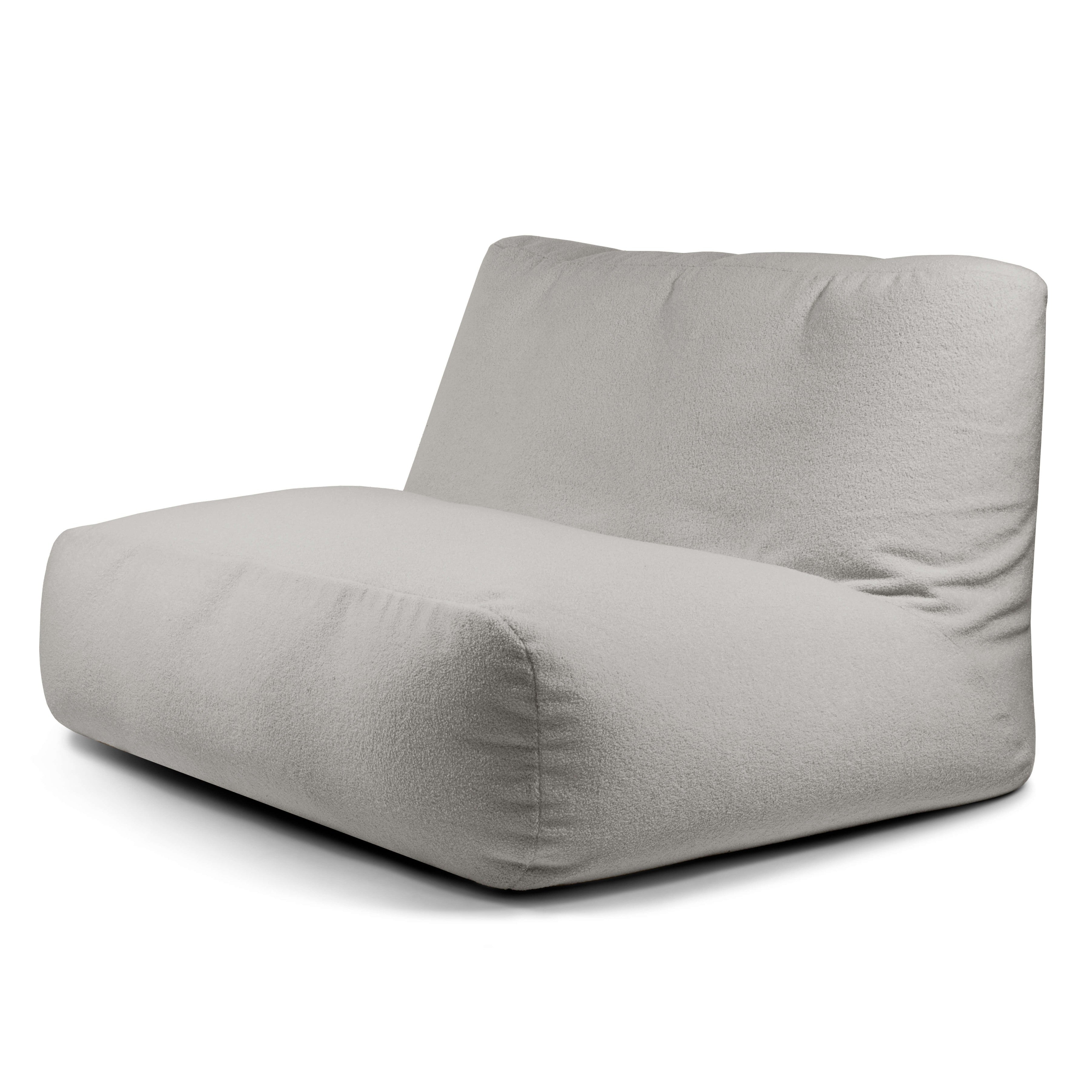 Sittsäck Soffa Tube Teddy White Grey
