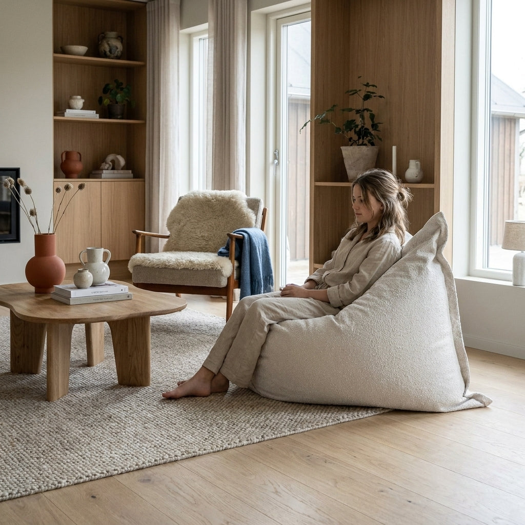 1Me Madu små barn sittsäck OEKO-TEX ® White