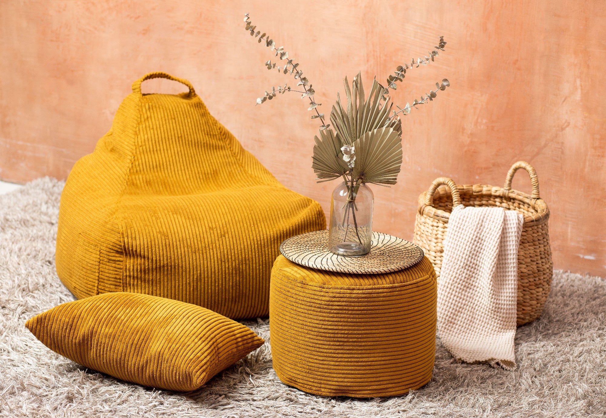 Barnfåtölj Game Waves Mustard