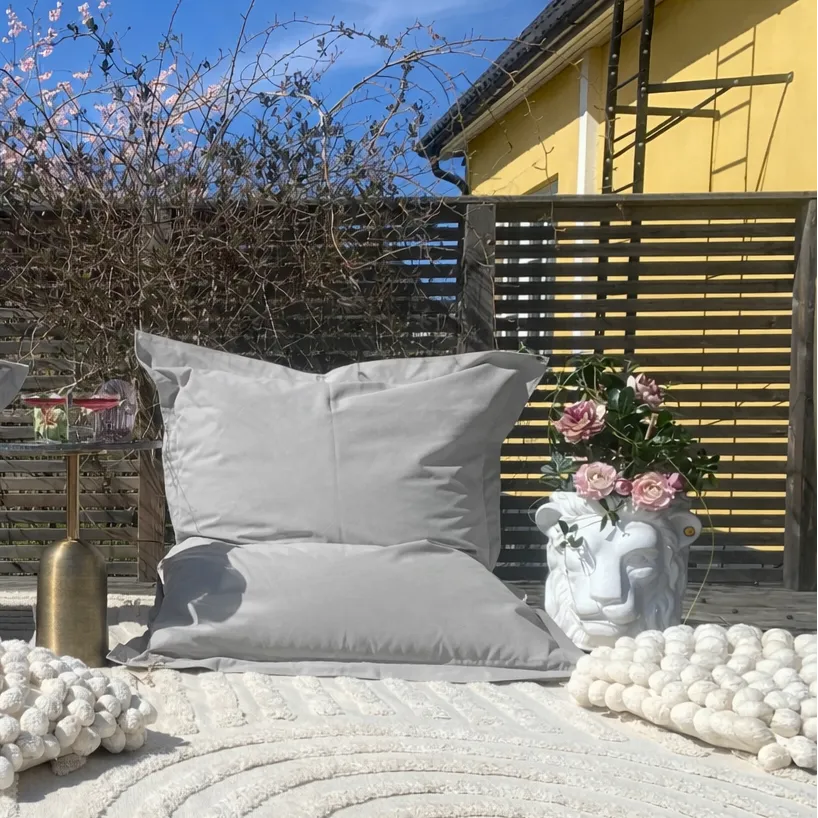 2me Colorin OEKO-TEX® sittsäck White Grey-Bean bags-Slowdown
