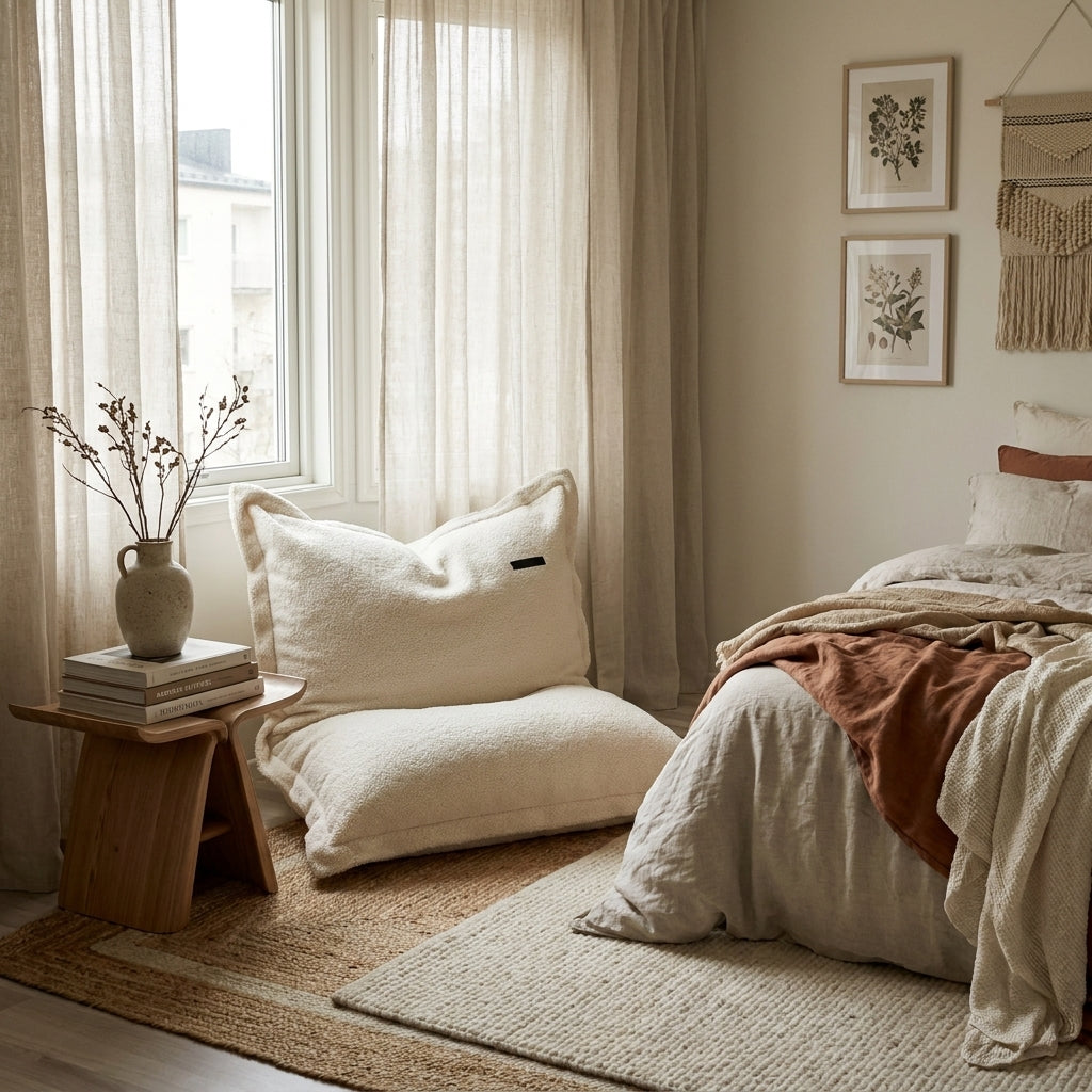 sittsäck 2me Teddy OEKO-TEX ® Cream
