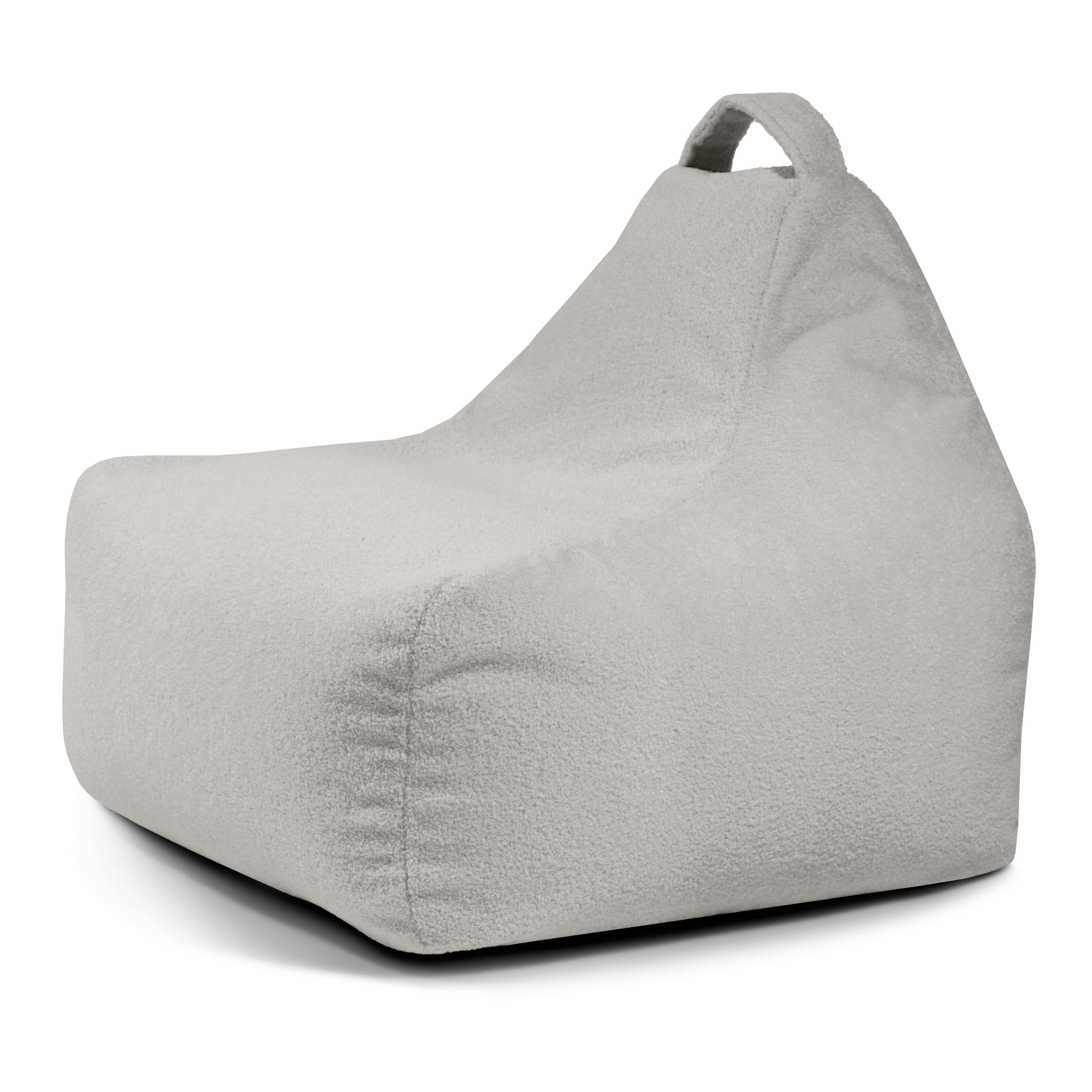 Barnfåtölj Game Teddy White Grey
