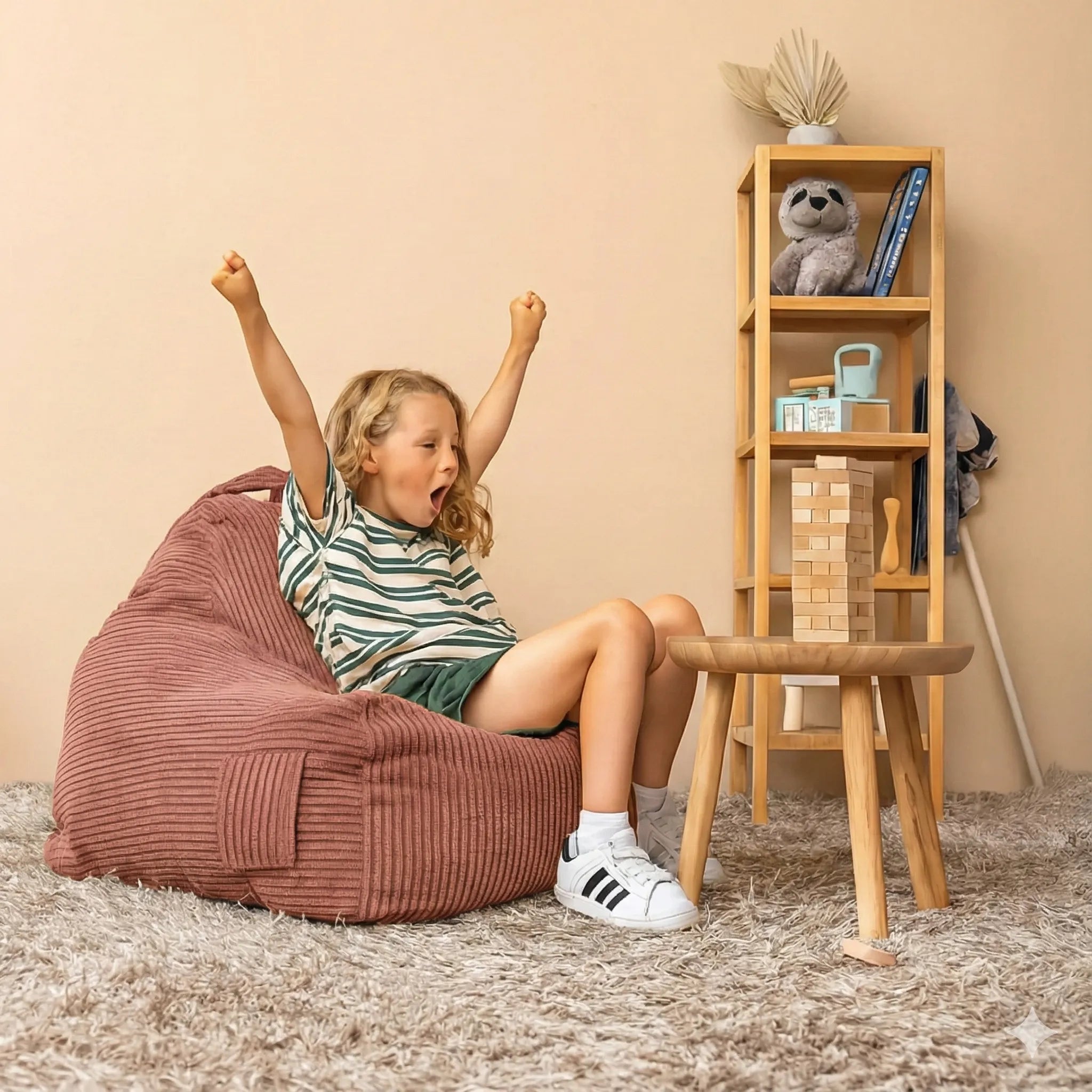 Barnfåtölj Game Waves Coral