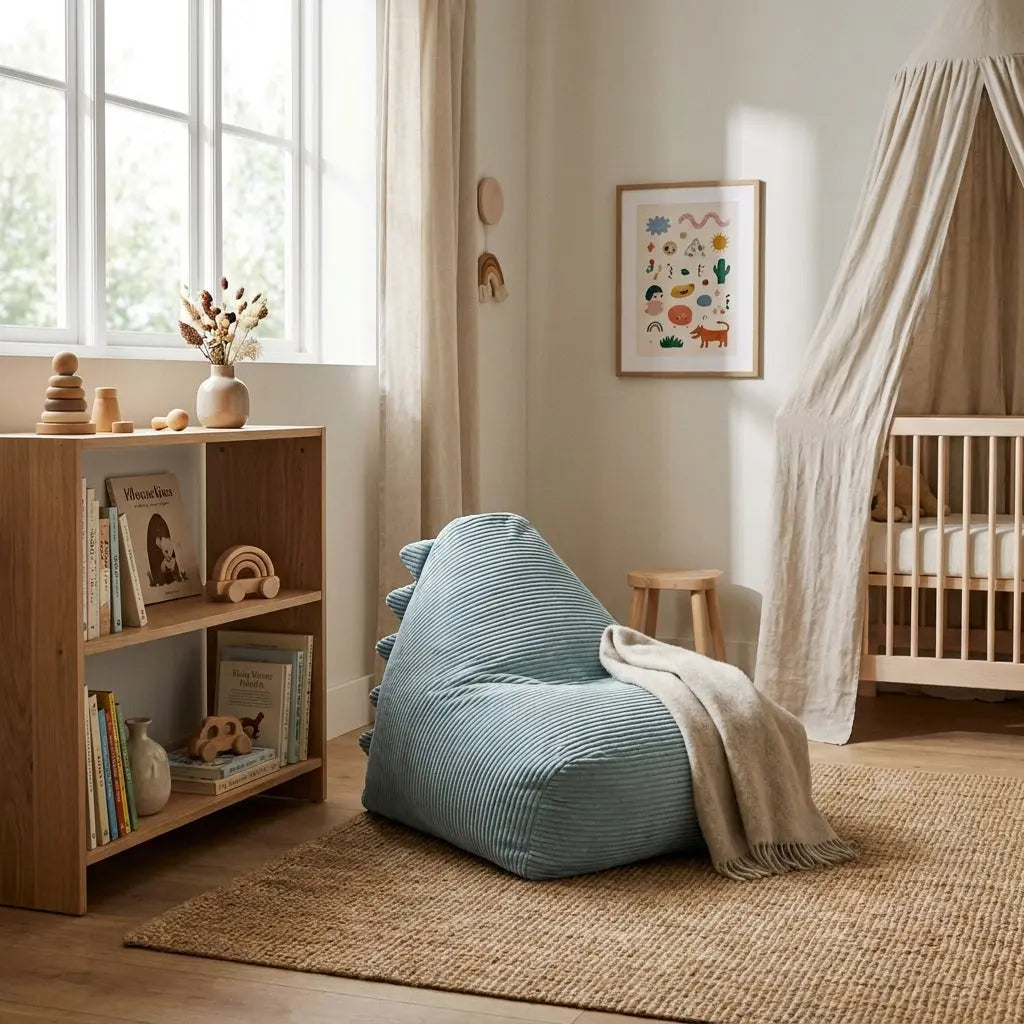 Barnfåtölj Sittsäck Snug 80 Dragon Waves Mint