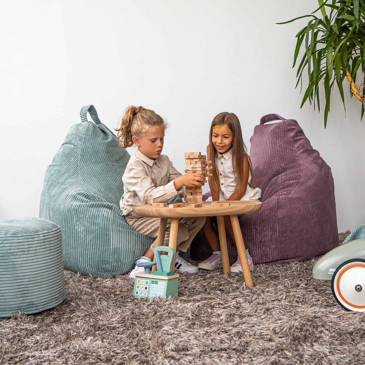 Sittsäck Play Waves Dark Grey
