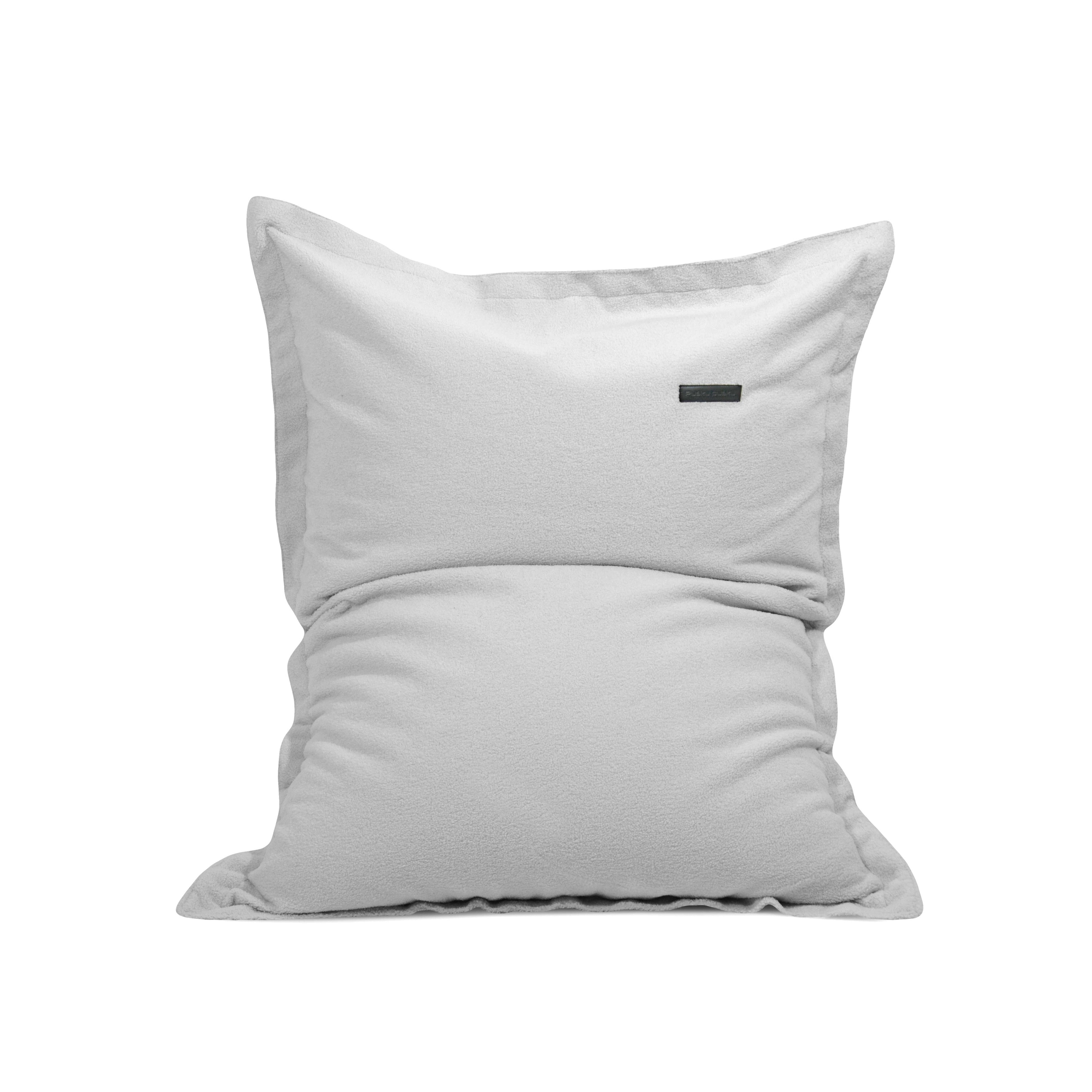1me Teddy White Grey golvkudde sittsäck