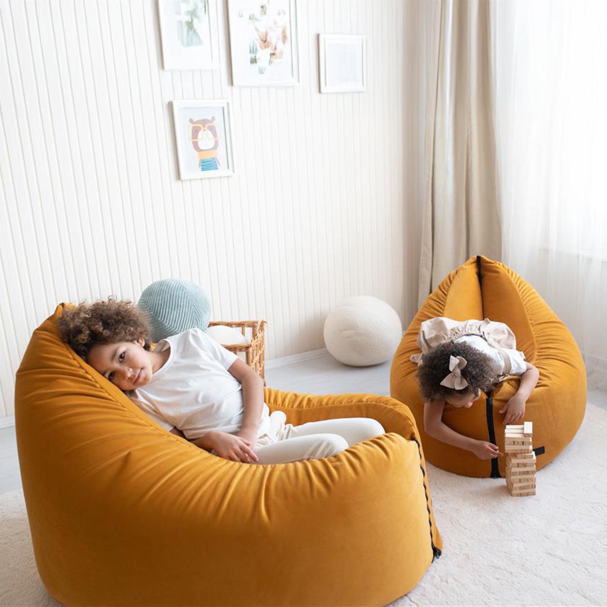 Bean bag Clip Clap 115 Barcelona White Grey