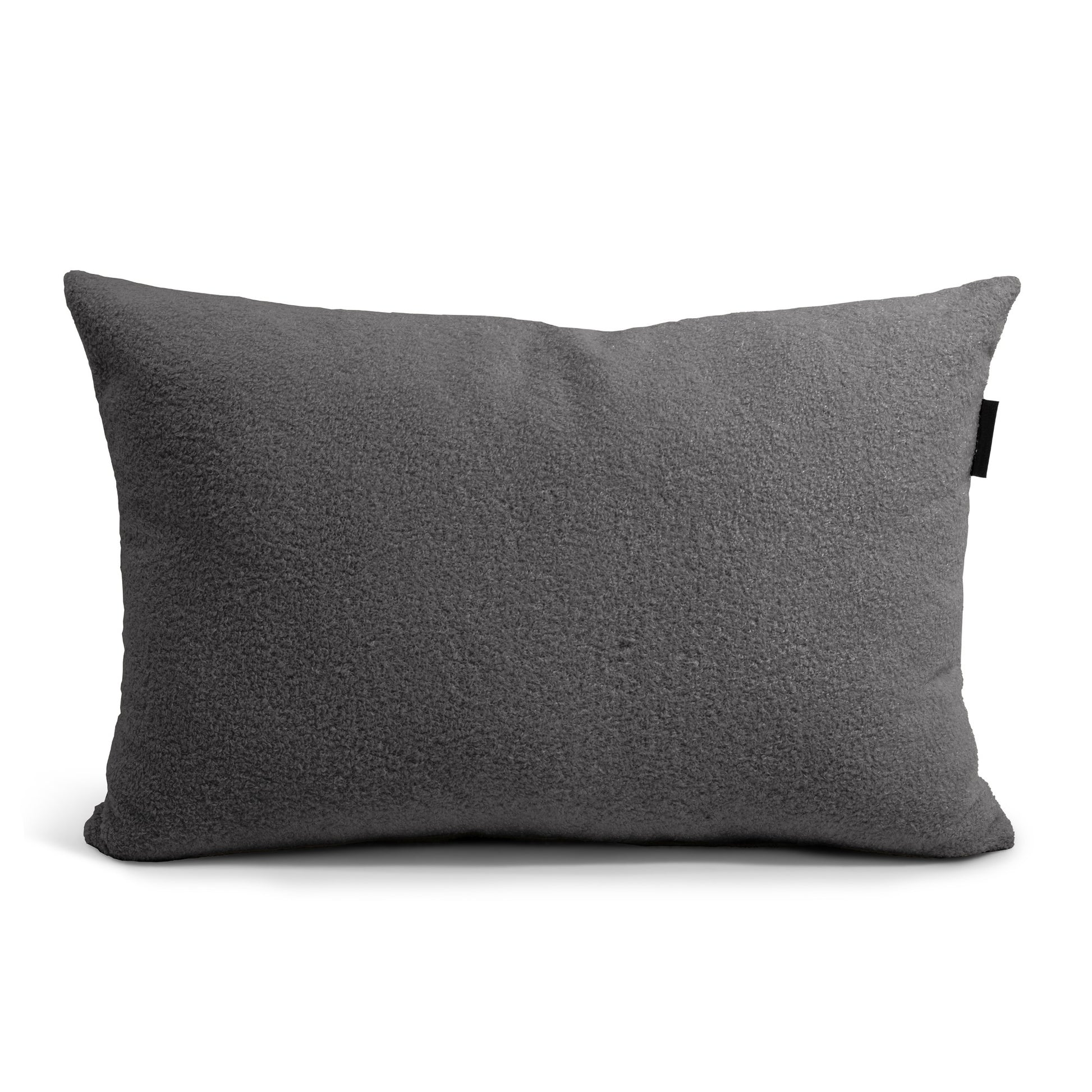 sammet dekorationskudde 65x45 i mörkgrå färg, elegant och stilren design för inredning.
