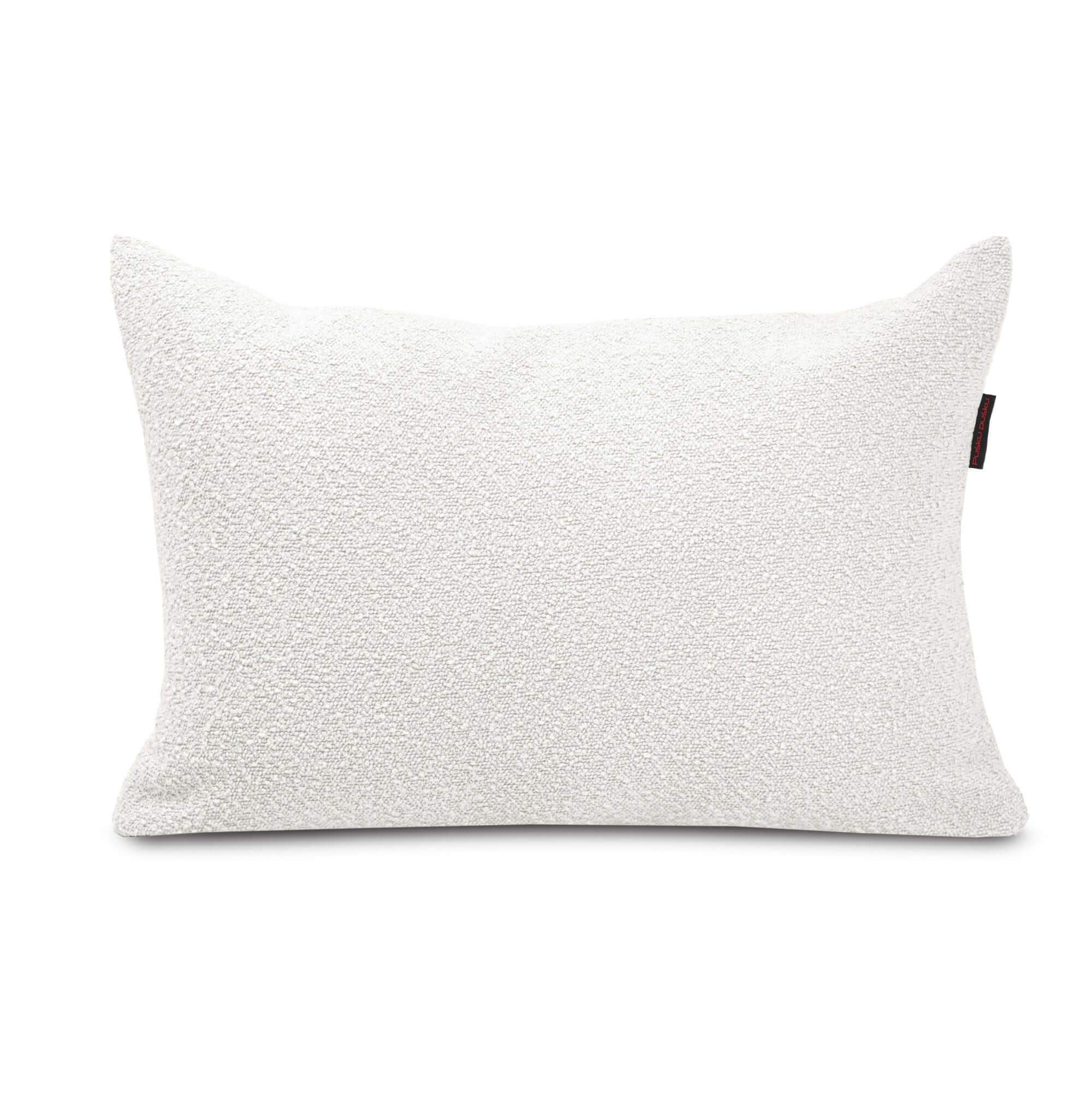 Dekoration kudde boucle tyg 65x45 cm i vitt och grått, stilfull accent för din inredning.