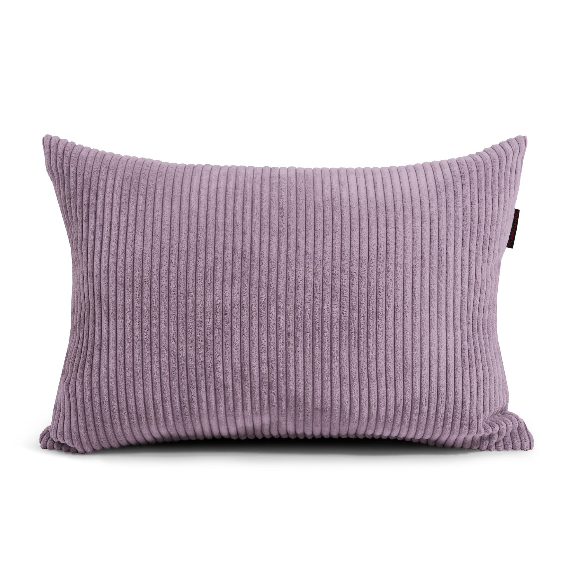 manchester dekorationskudde 65x45cm lilac med ribbat överdrag och skumfyllning