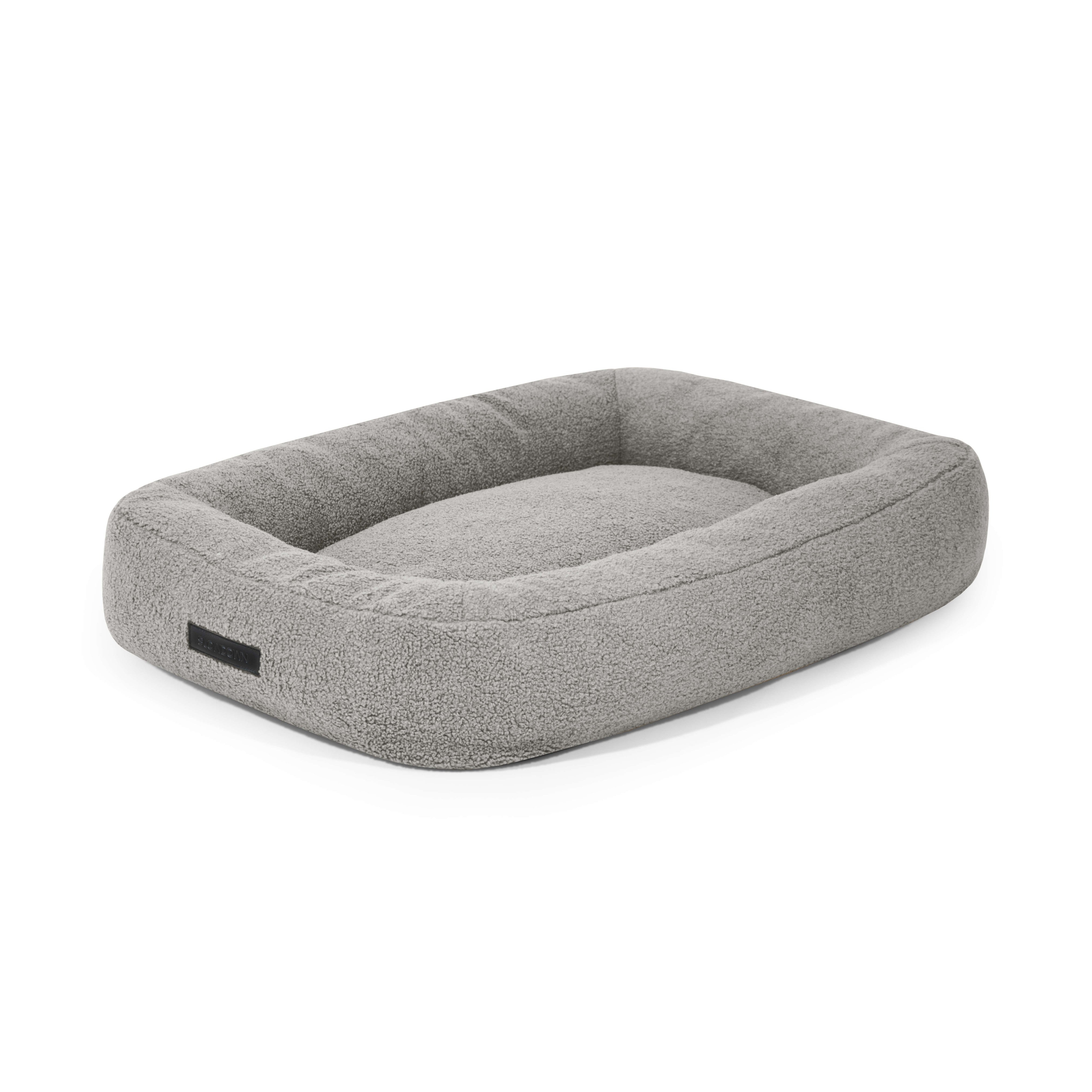 Hundbädd 75 Teddy White Grey