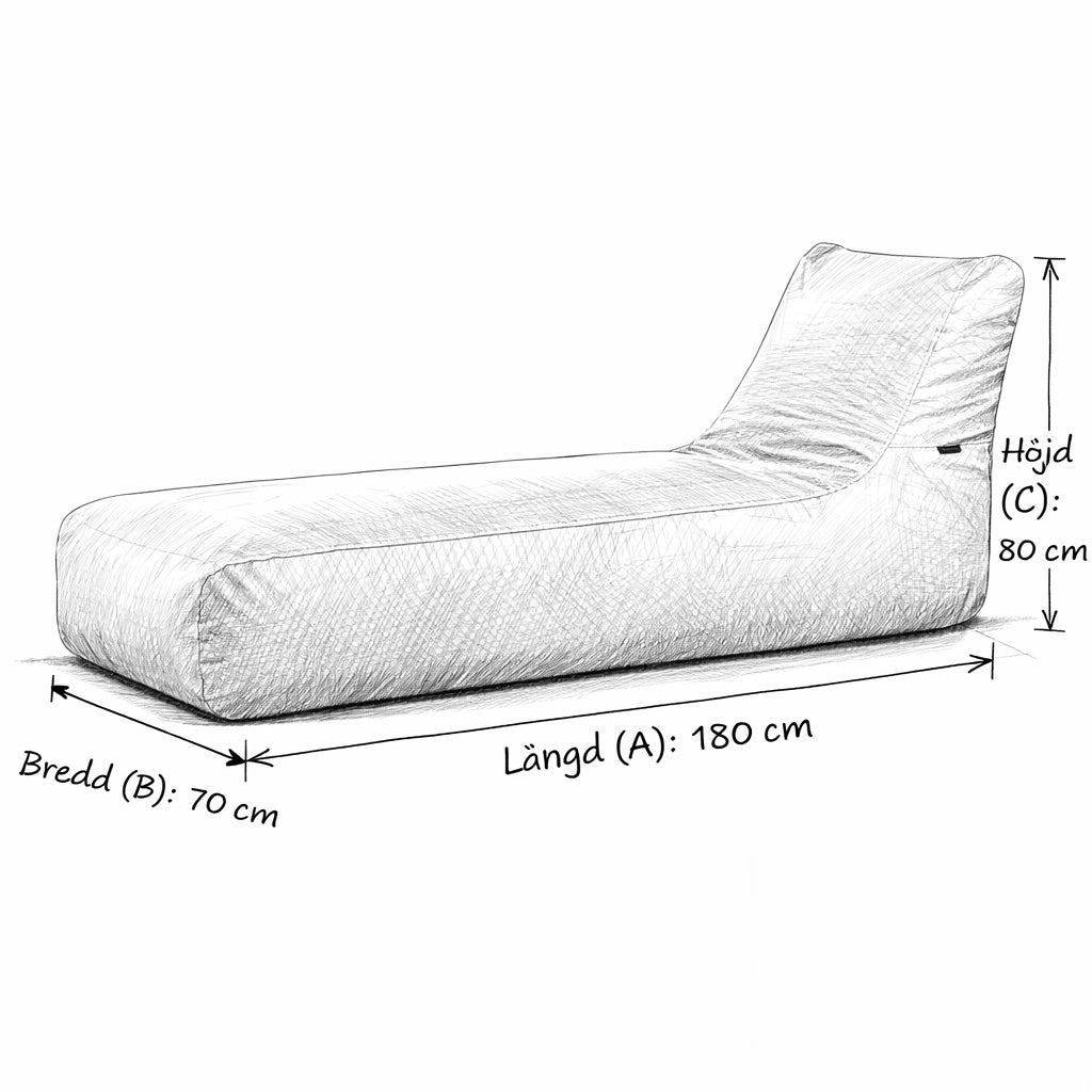 Sittsäck solsäng  - solsäng  Riviera Aquamarine