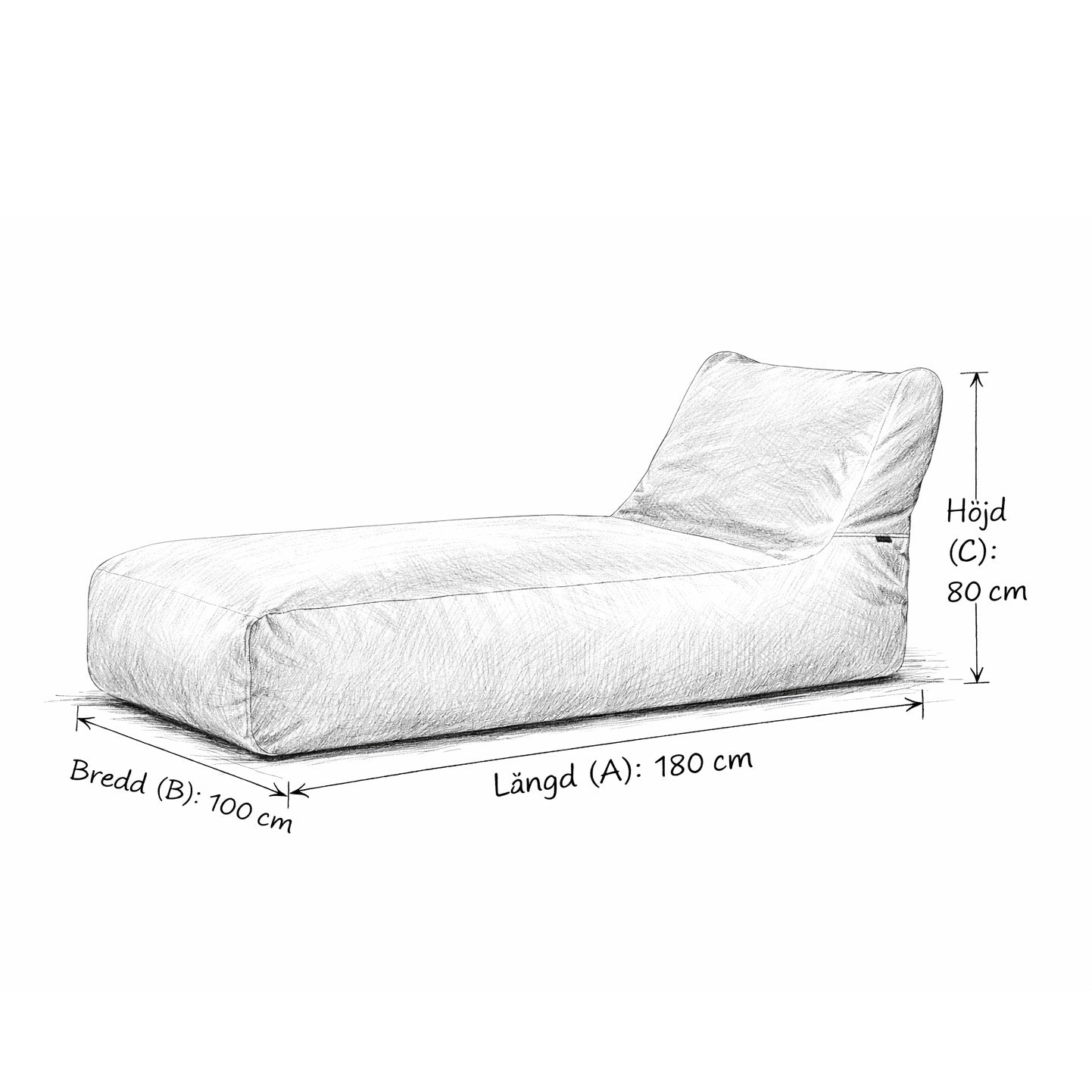 Sittsäck solsäng  - solsäng  90 Dunẽs White Grey