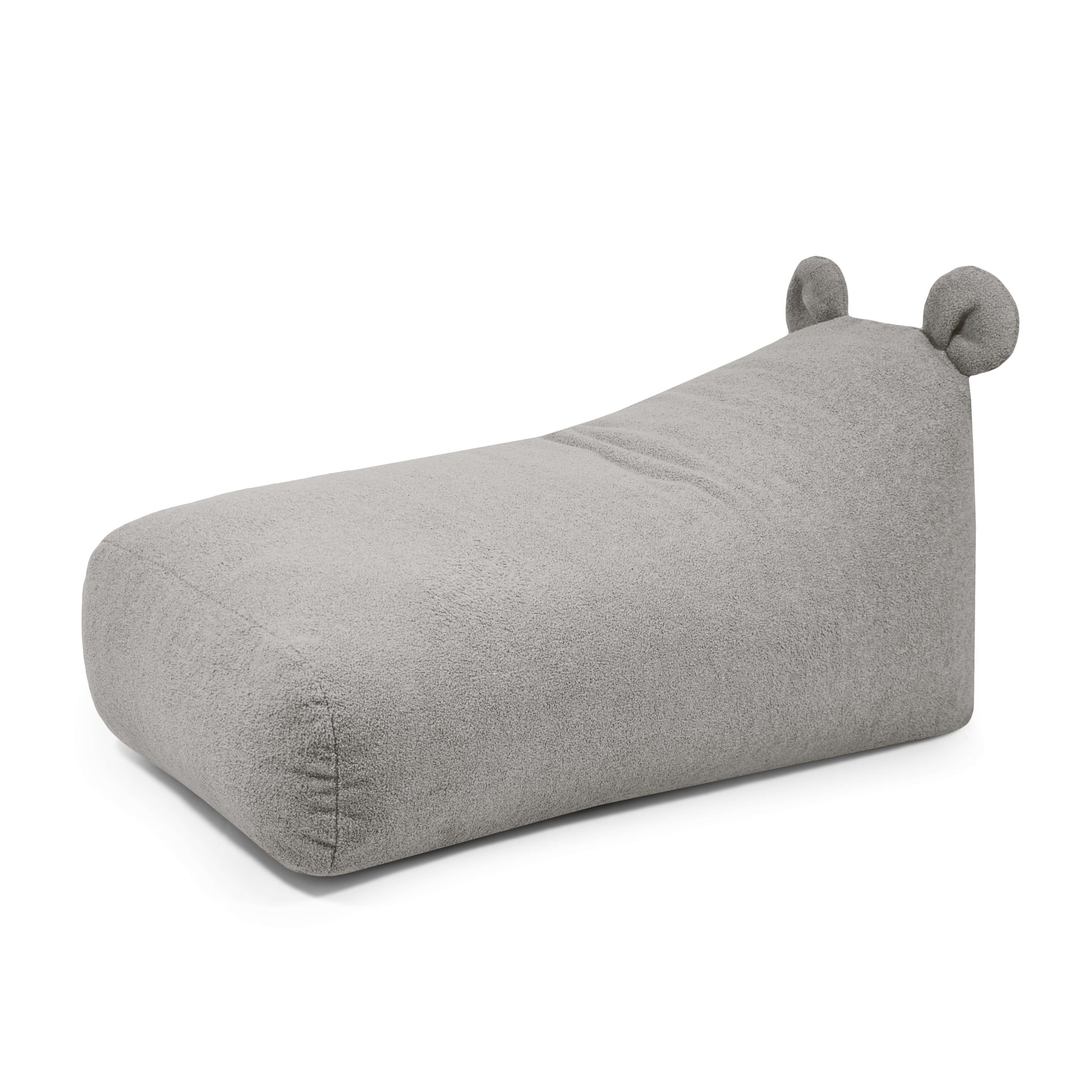 Foam Bean bag Snug Long 130 Bear Teddy White Grey