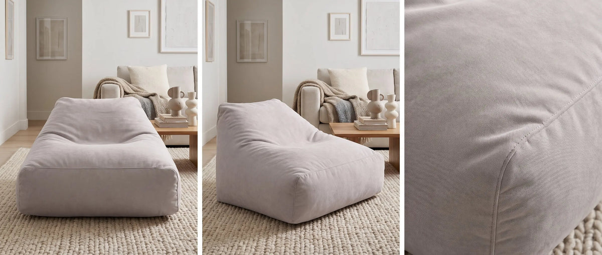 Fåtölj Sittsäck Soffa Snug Barcelona White Grey