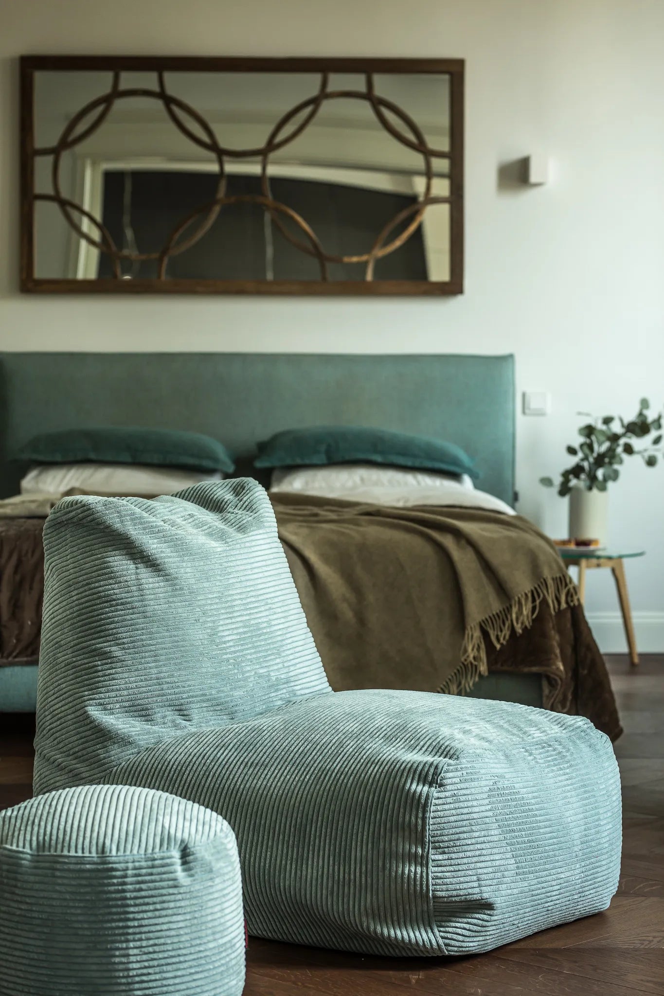 Sittsäck Tube Waves Mint-Bean bags-Slowdown