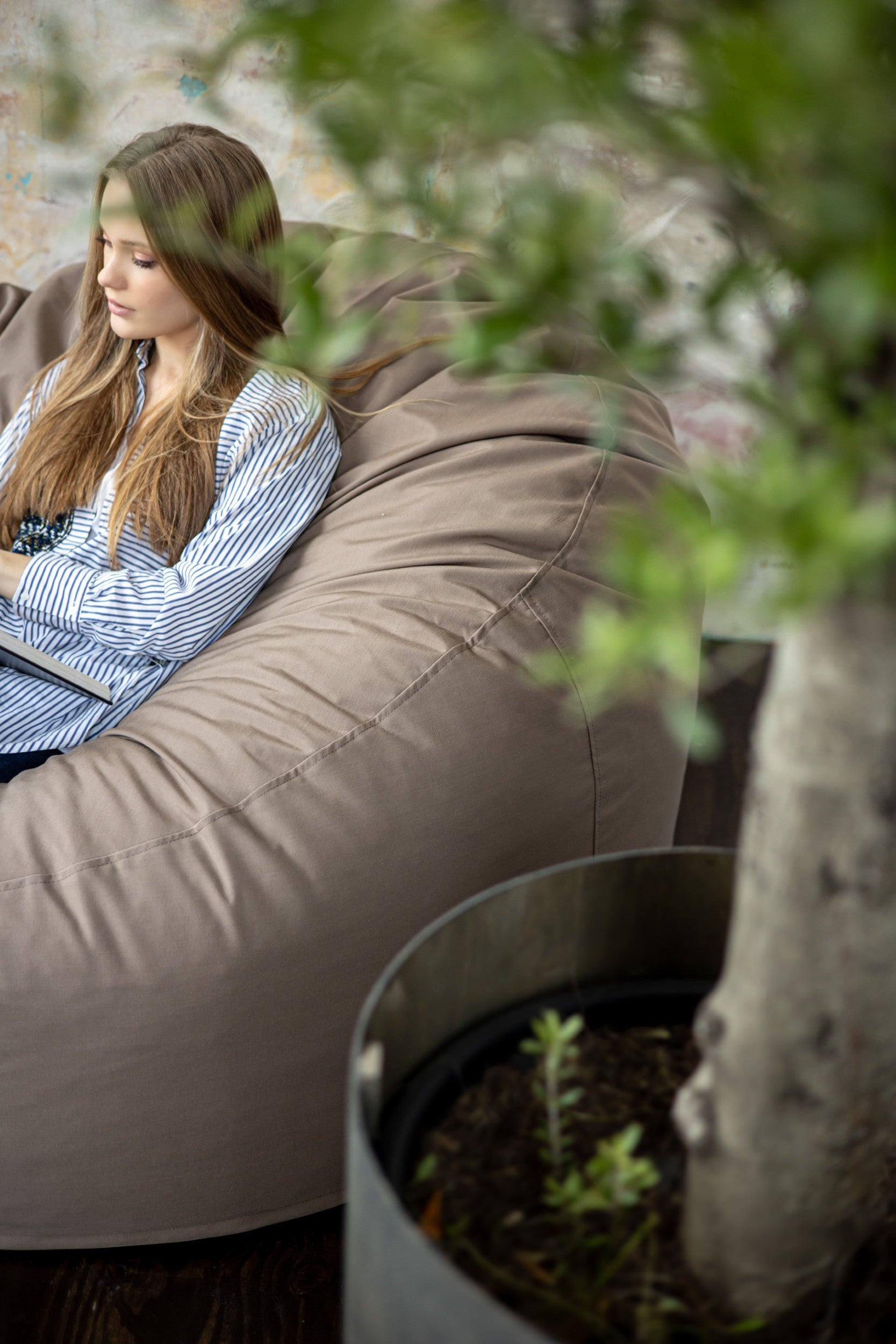 Fåtölj Sittsäck Om 135 Colorin Taupe