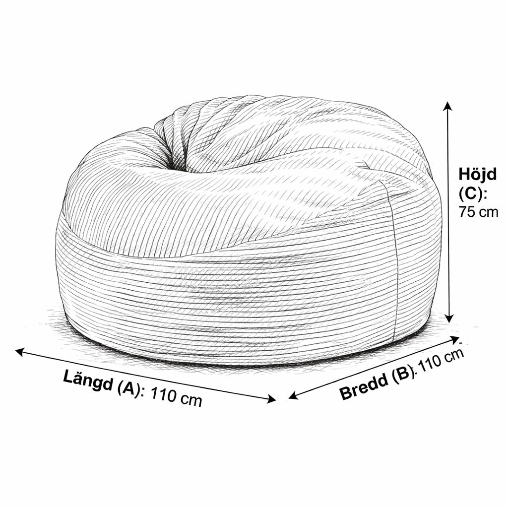 Sittsäck Om 110 Teddy Cream-Fåtöljer OM medium-Slowdown