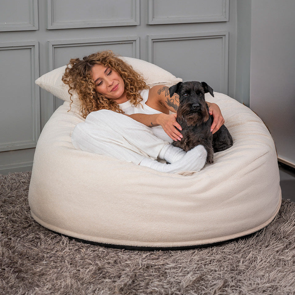 Sittsäck Om 110 Teddy Cream-Fåtöljer OM medium-Slowdown