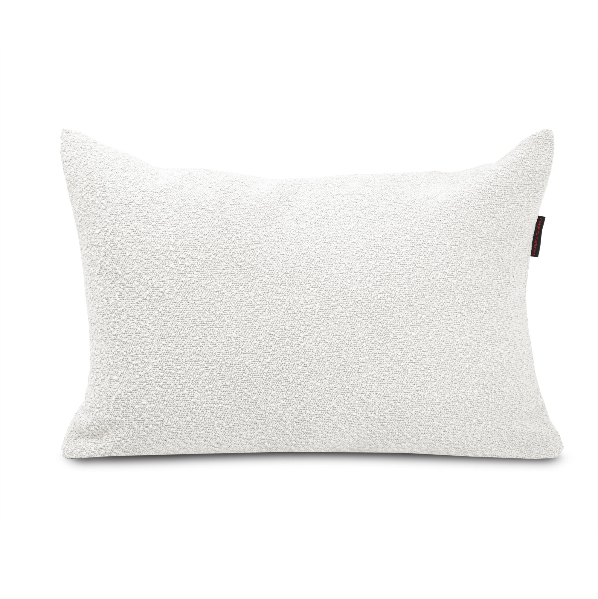 Dekorationskudde 65x45 cm Madu boucle tyg  White grey