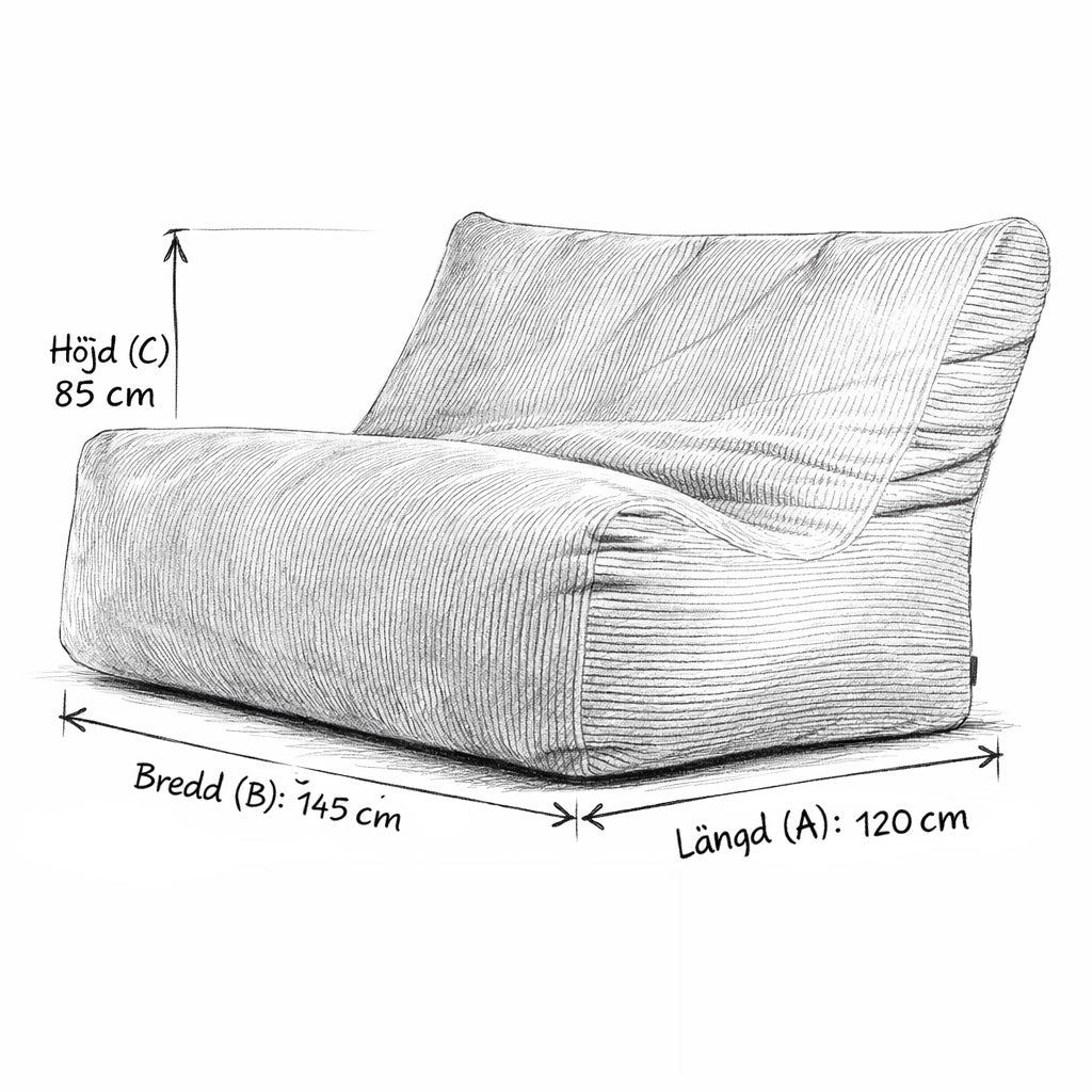 Sittsäck Soffa Seat Waves Mint