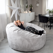 Fåtölj Sittsäck Om 110 Waves White Grey