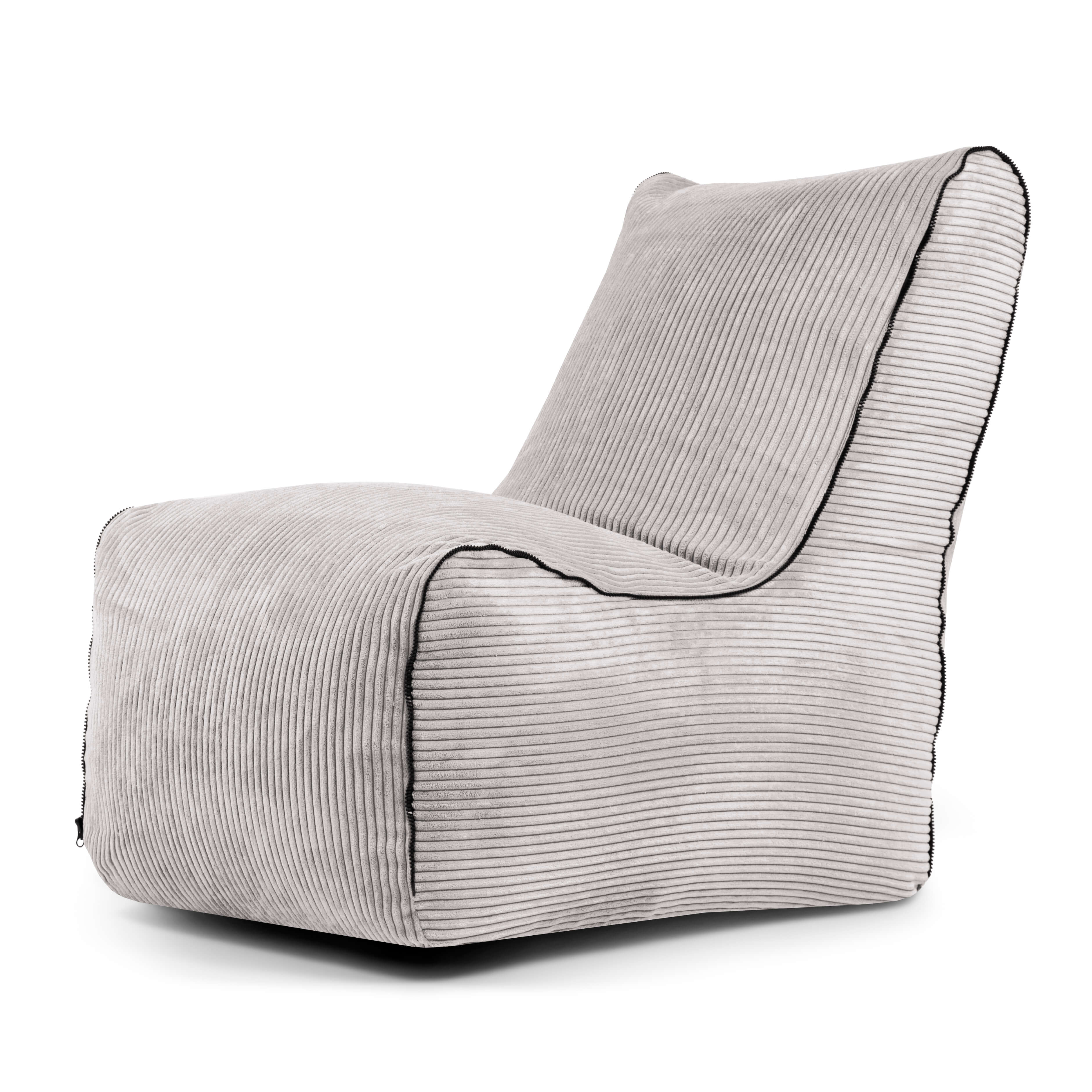 Bean bag Seat Zip Waves White Grey