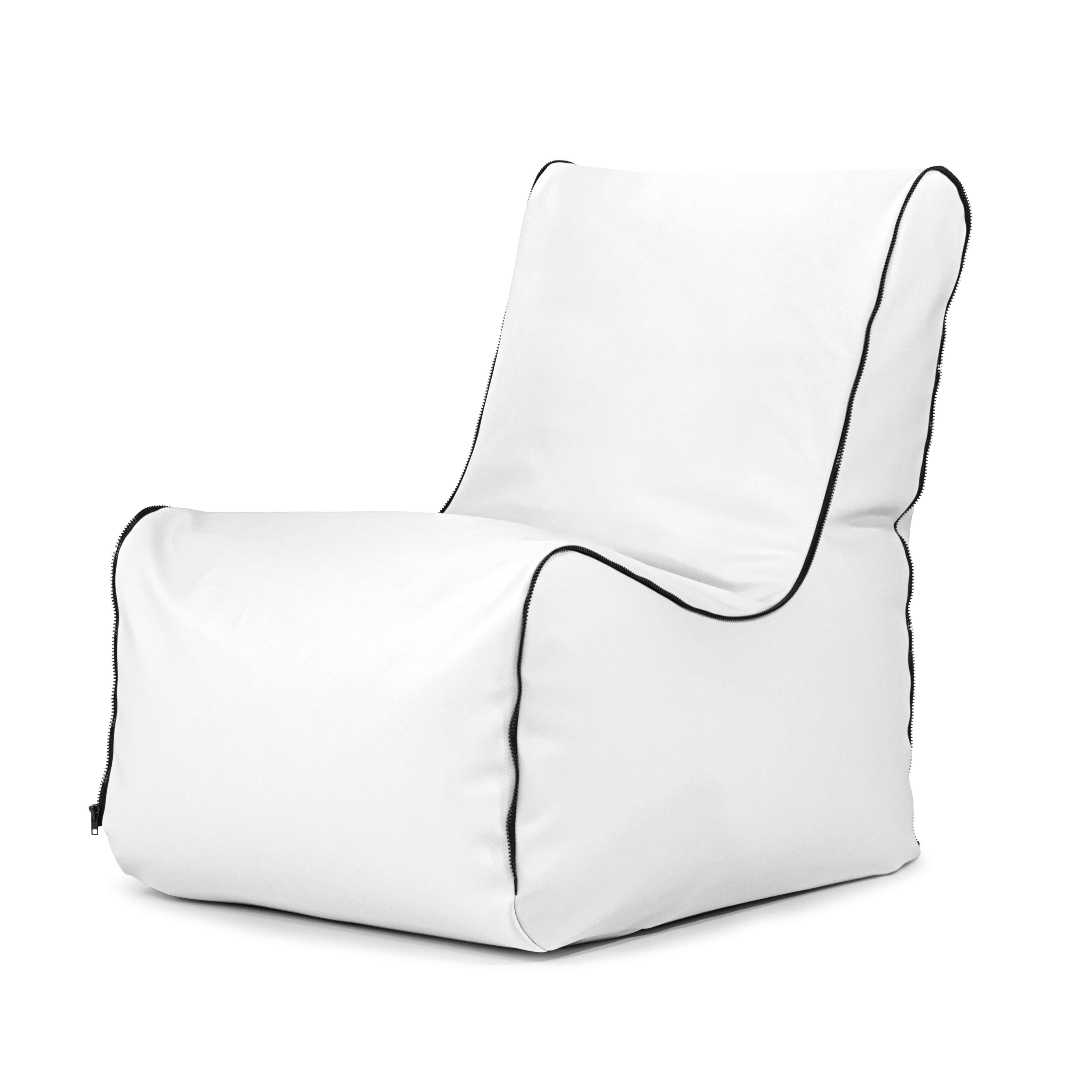 Bean bag Seat Zip Outside White