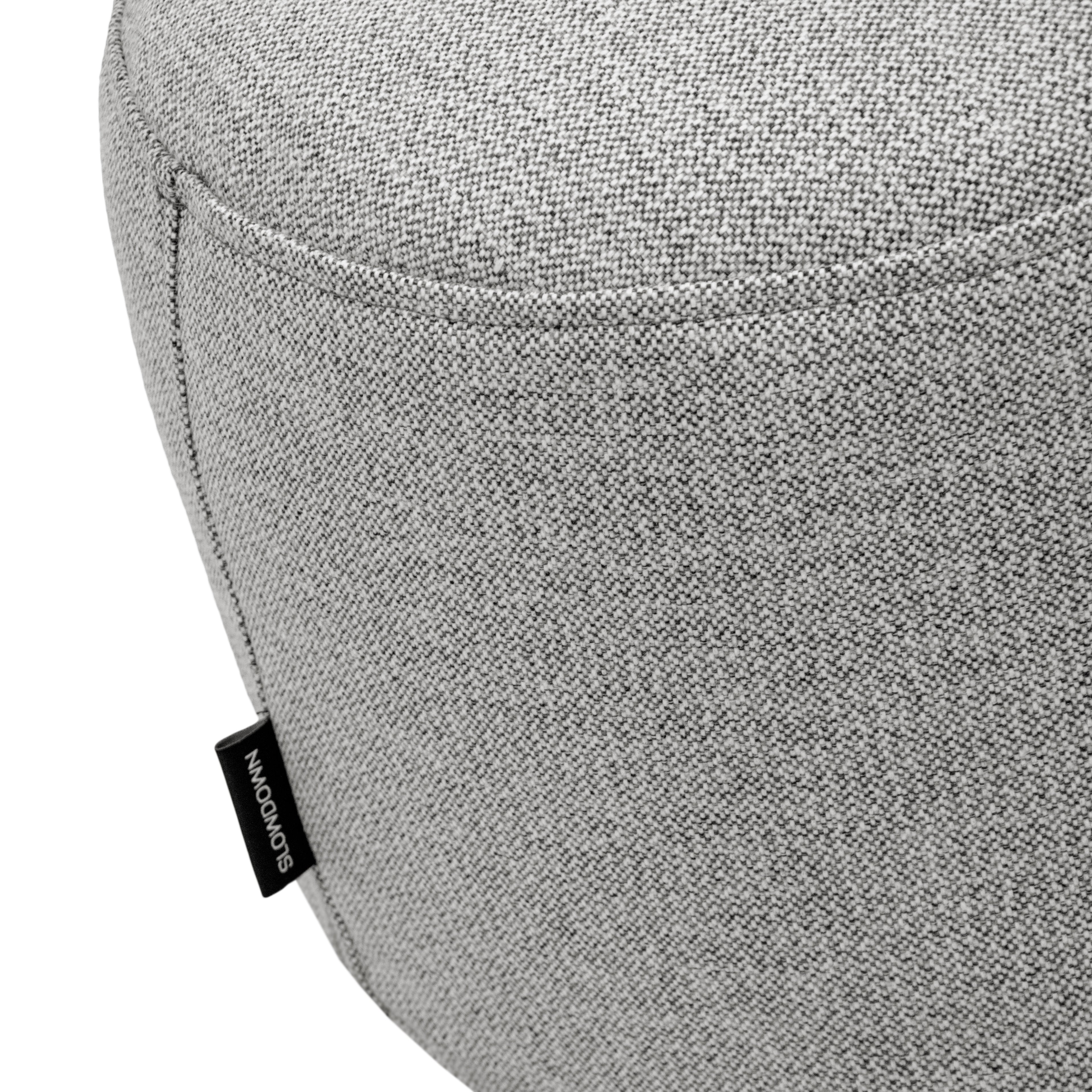 Sittpuff Fotpall Mini Dunẽs White Grey-Mini sittpuffar-Slowdown