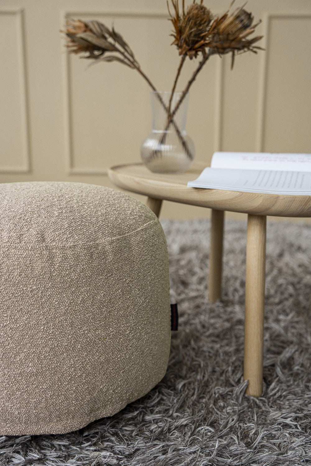 Sittpuff Fotpall Mini Madu Cream-Mini sittpuffar-Slowdown